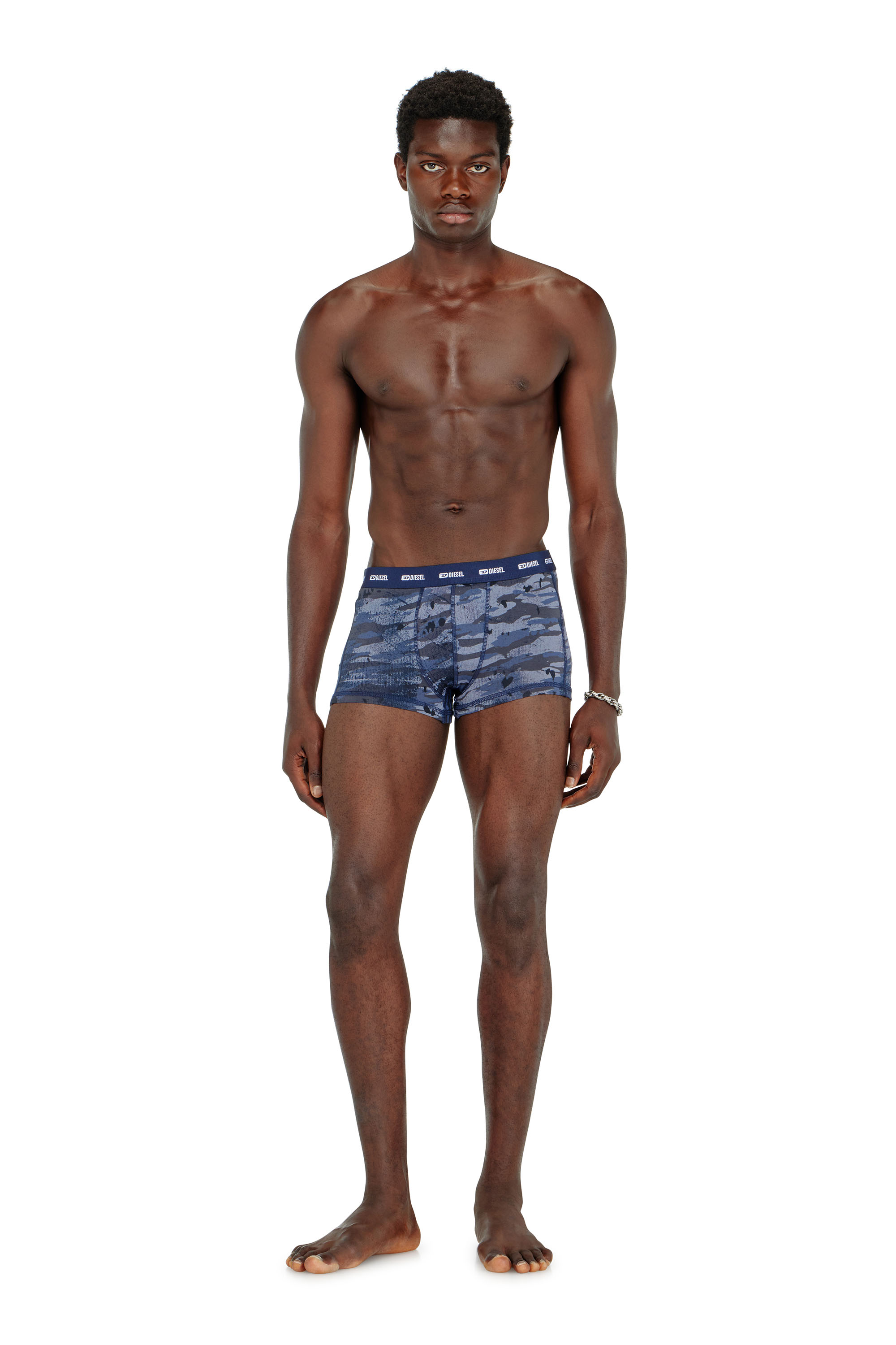 Diesel - DAMIEN-UTLT-3PACK, Man's Three-pack of boxer briefs plain and camo in Blue/Black - 2