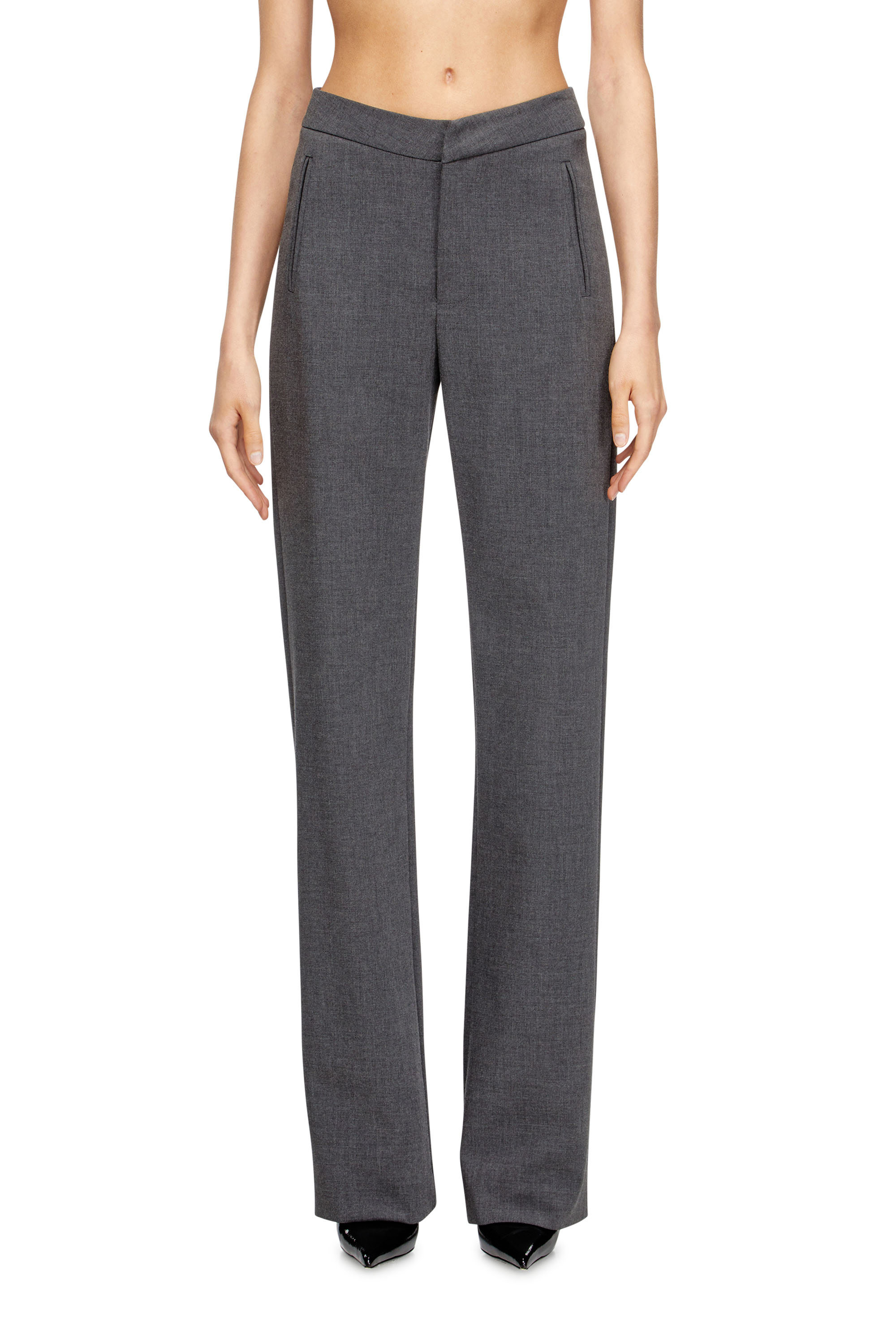 Diesel - P-ROMISE-S1, Woman's High-rise tailored pants in null - 1