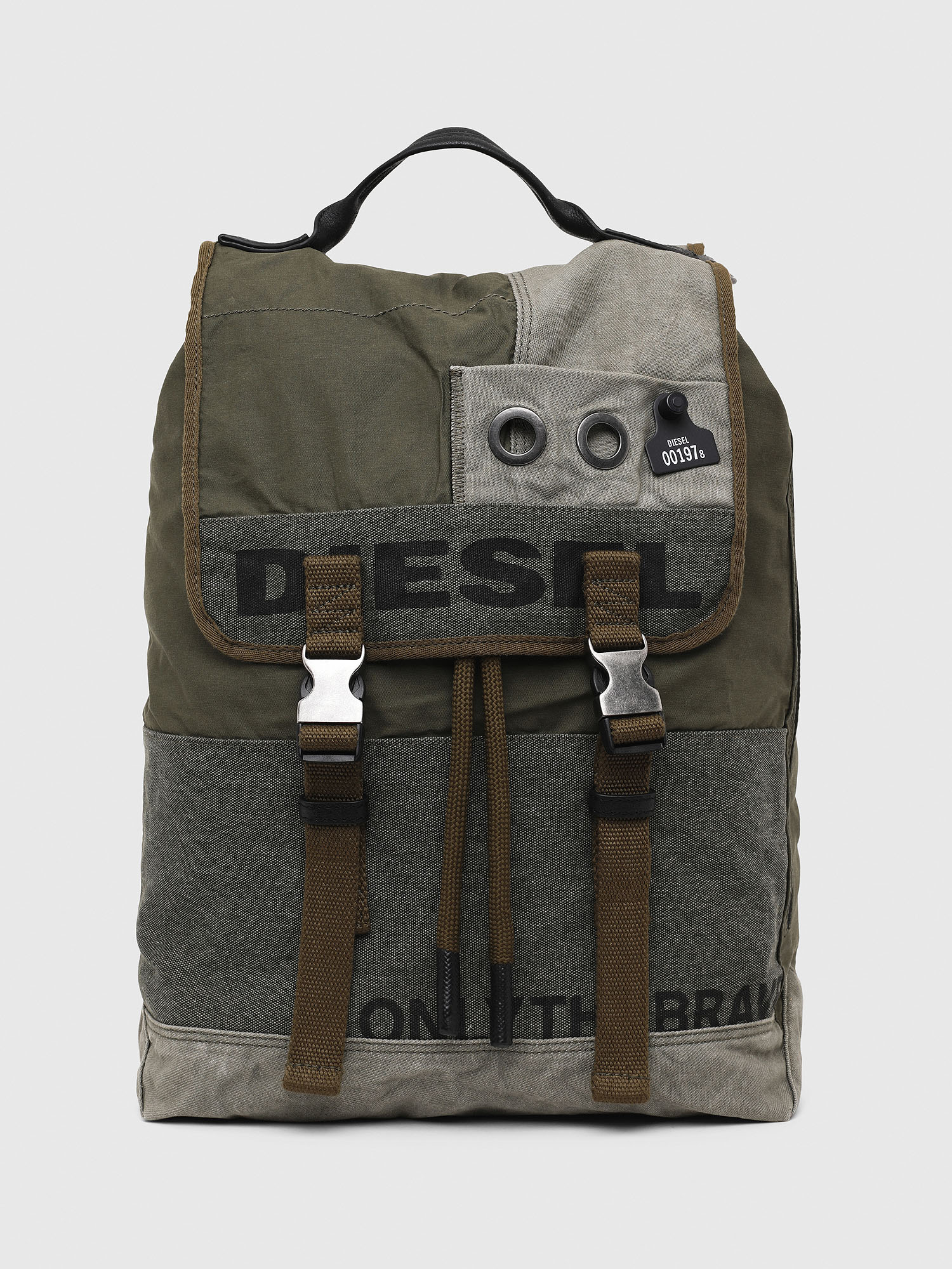 VOLPAGO BACK ARMY, Olive Green Diesel - VOLPAGO BACK ARMY, Olive Green - Backpacks - Image 1