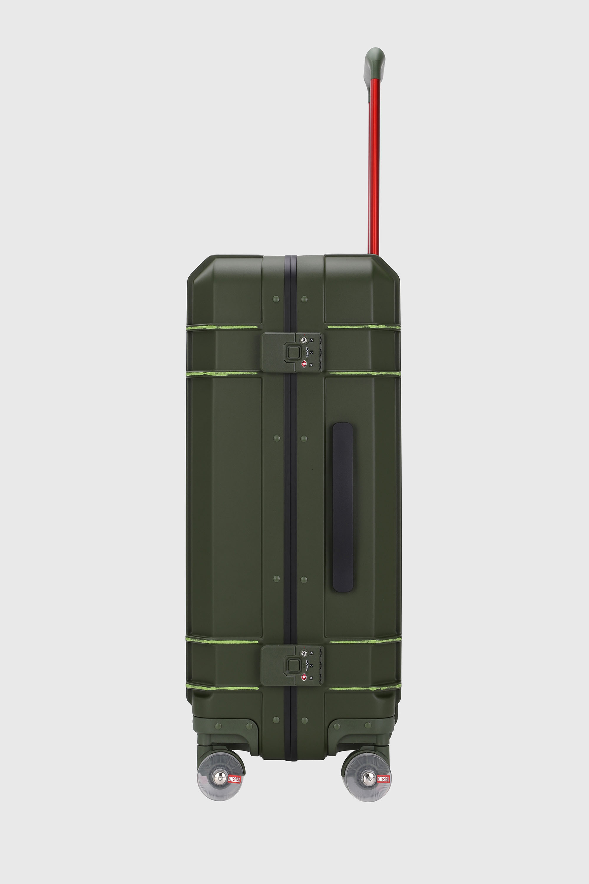 Diesel - DIESEL PC STRONG IMAGE TROLLEY- DSL003, Unisex's Rugged suitcase size M in Military Green - 4