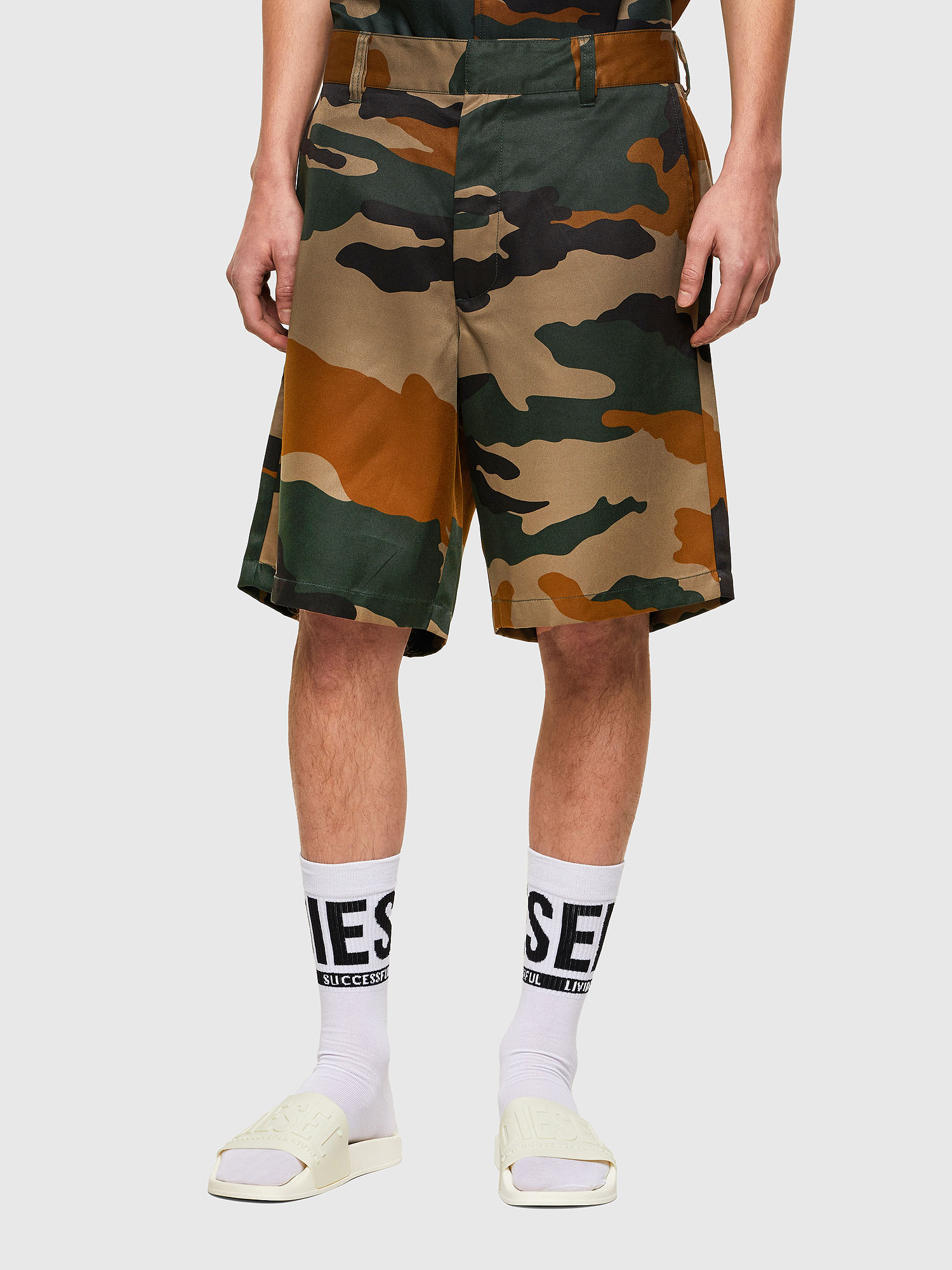 P-BERTI-CAMU, Green/Brown Diesel - P-BERTI-CAMU, Green/Brown - Shorts - Image 1