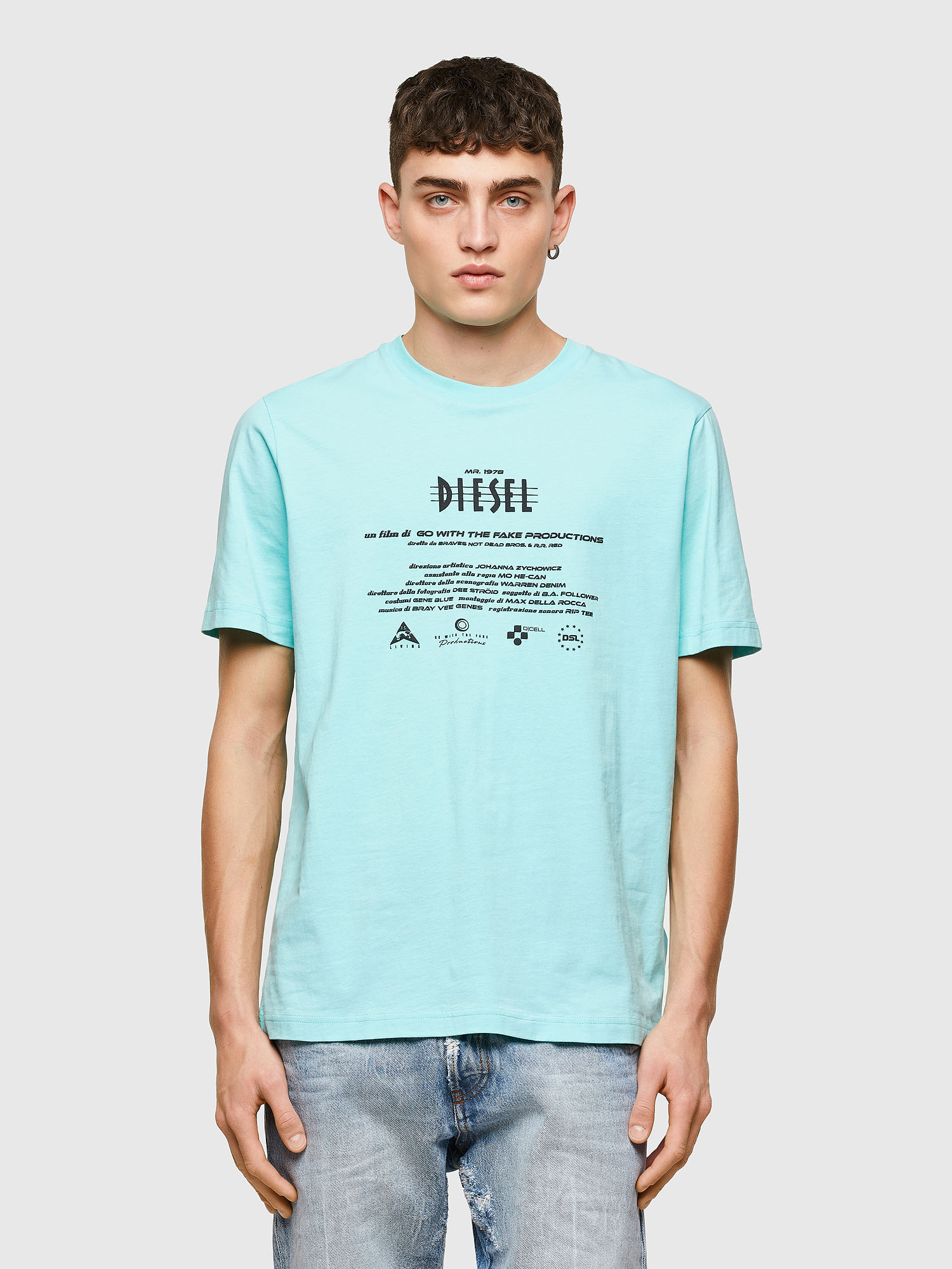 T-JUST-E9, Light Blue Diesel - T-JUST-E9, Light Blue - T-Shirts - Image 1