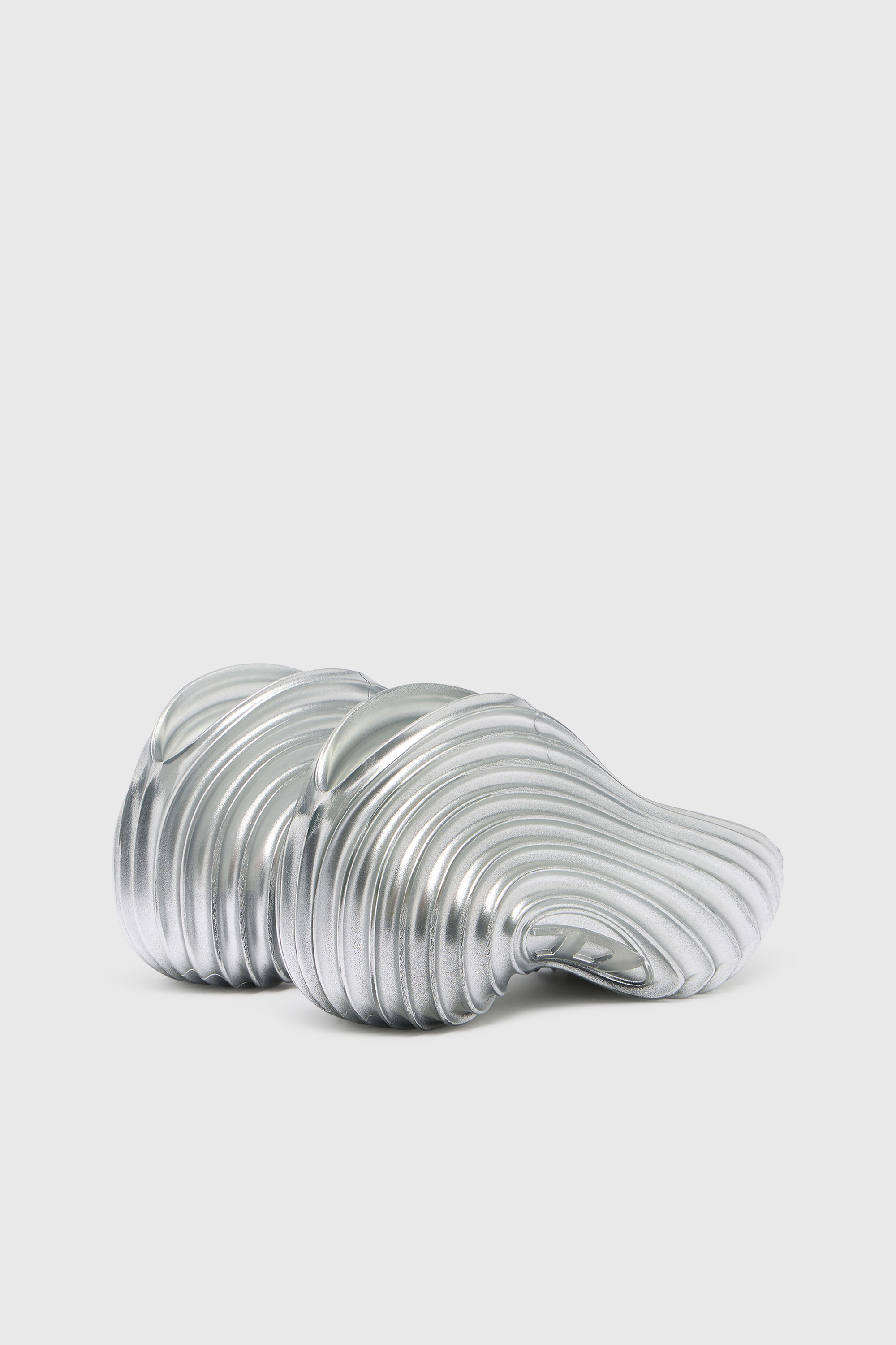 Diesel - MELISSA QUANTUM SNEAKERS X, Unisex's Slip-on sneaker in Melflex&reg; in Silver - 3