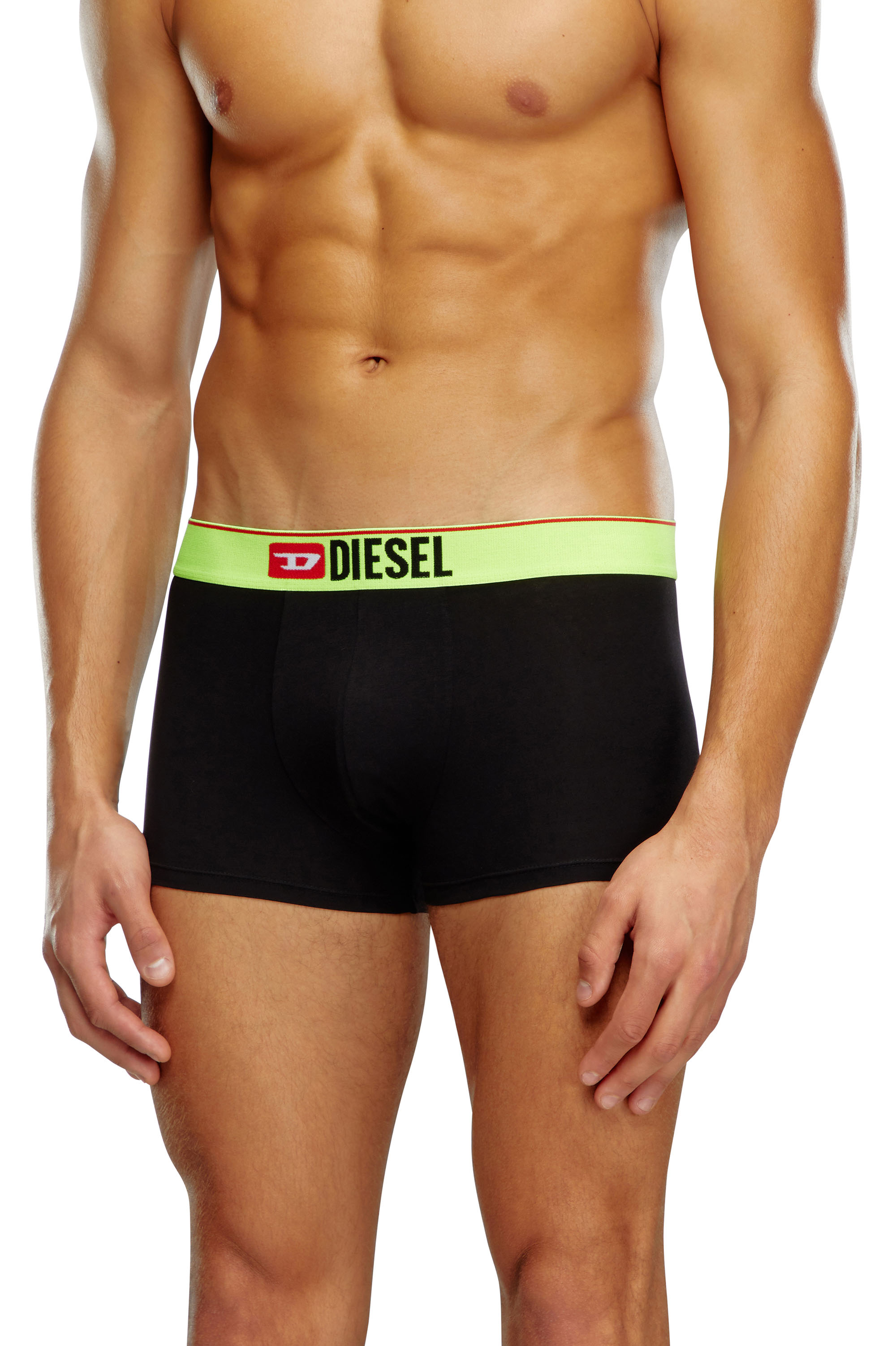 DIESEL Three-pack Boxer Briefs With Pop-colour Waist in Black for Men