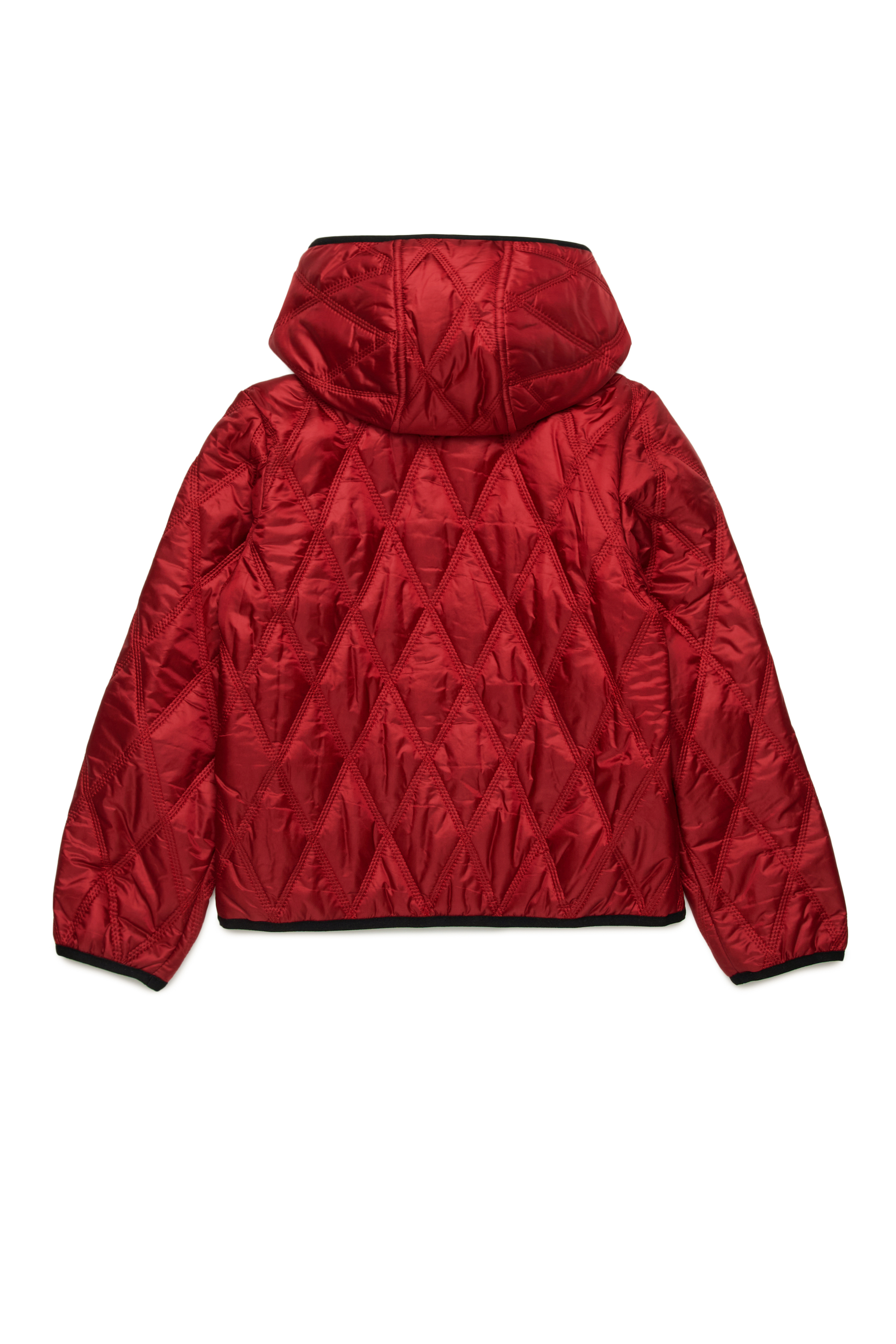 Diesel - JFOKKER, Unisex's Hooded quilted nylon jacket in Red - 2