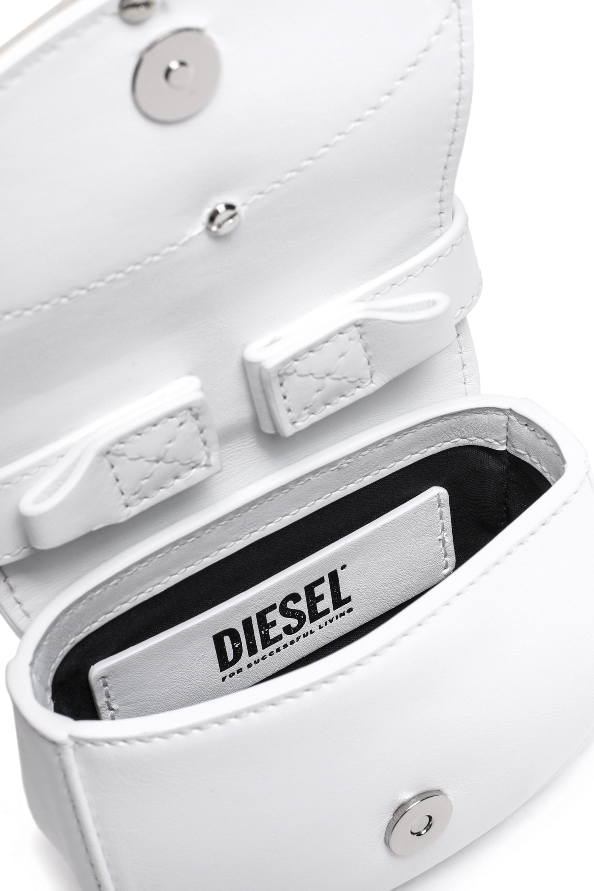 Diesel - 1DR XS, Woman 1DR XS-Iconic mini bag with D logo plaque in White - Image 4
