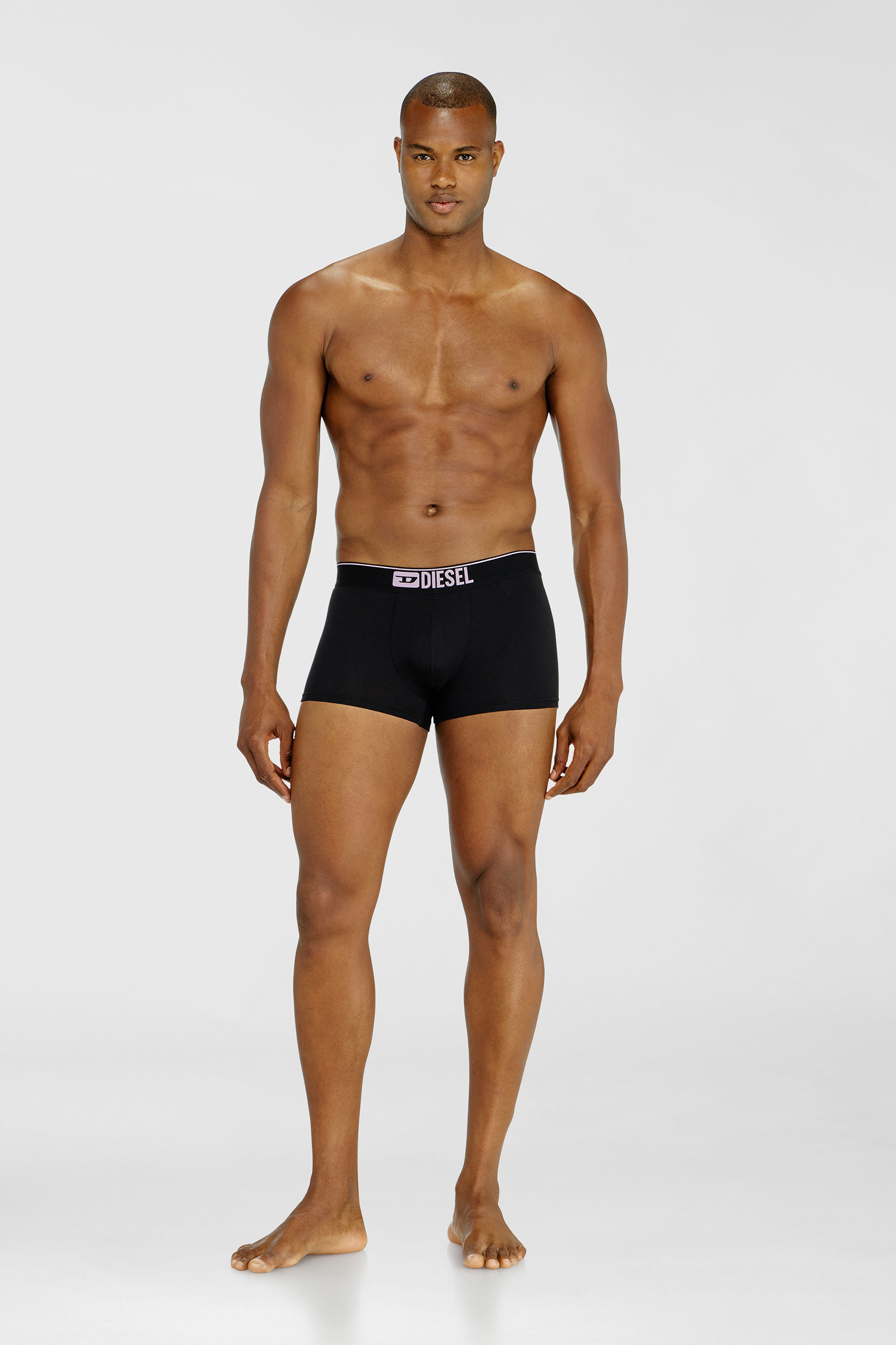 Diesel - UMBX-DAMIENTHREEPACK, Man's Three-pack of plain boxer briefs in Black - 1