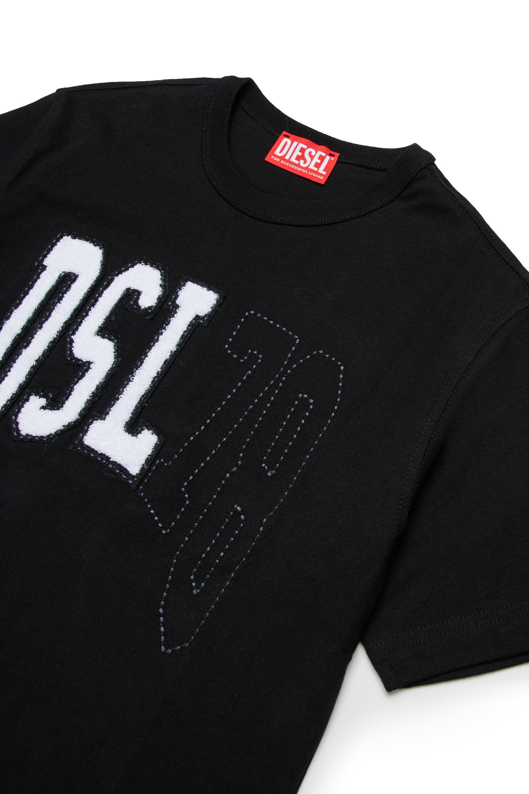 Boy'sT-shirt with collegiate DSL78 logo | Black | Diesel TR
