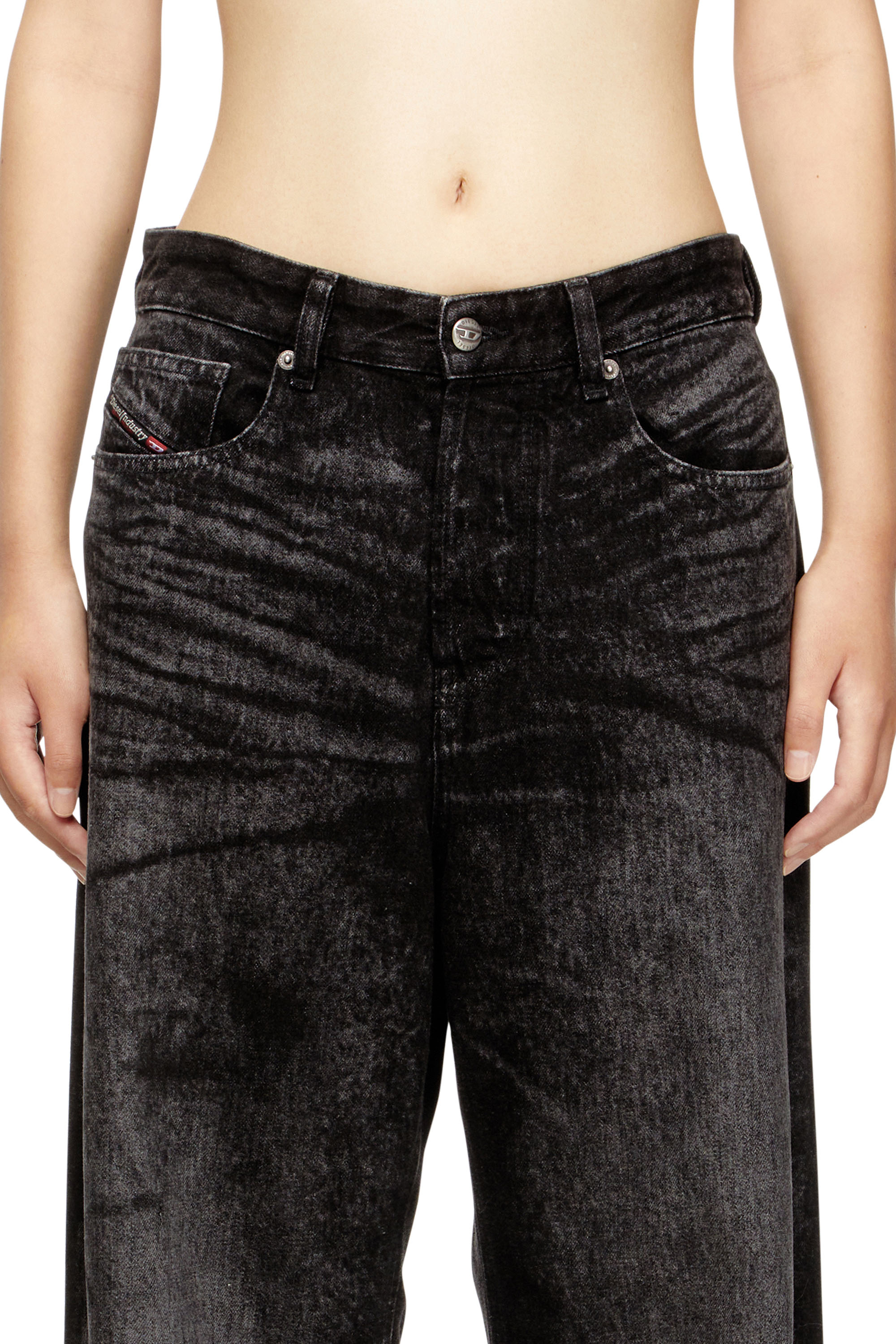 Women's Relaxed Jeans | Black/Dark grey | Diesel 1996 D-Sire