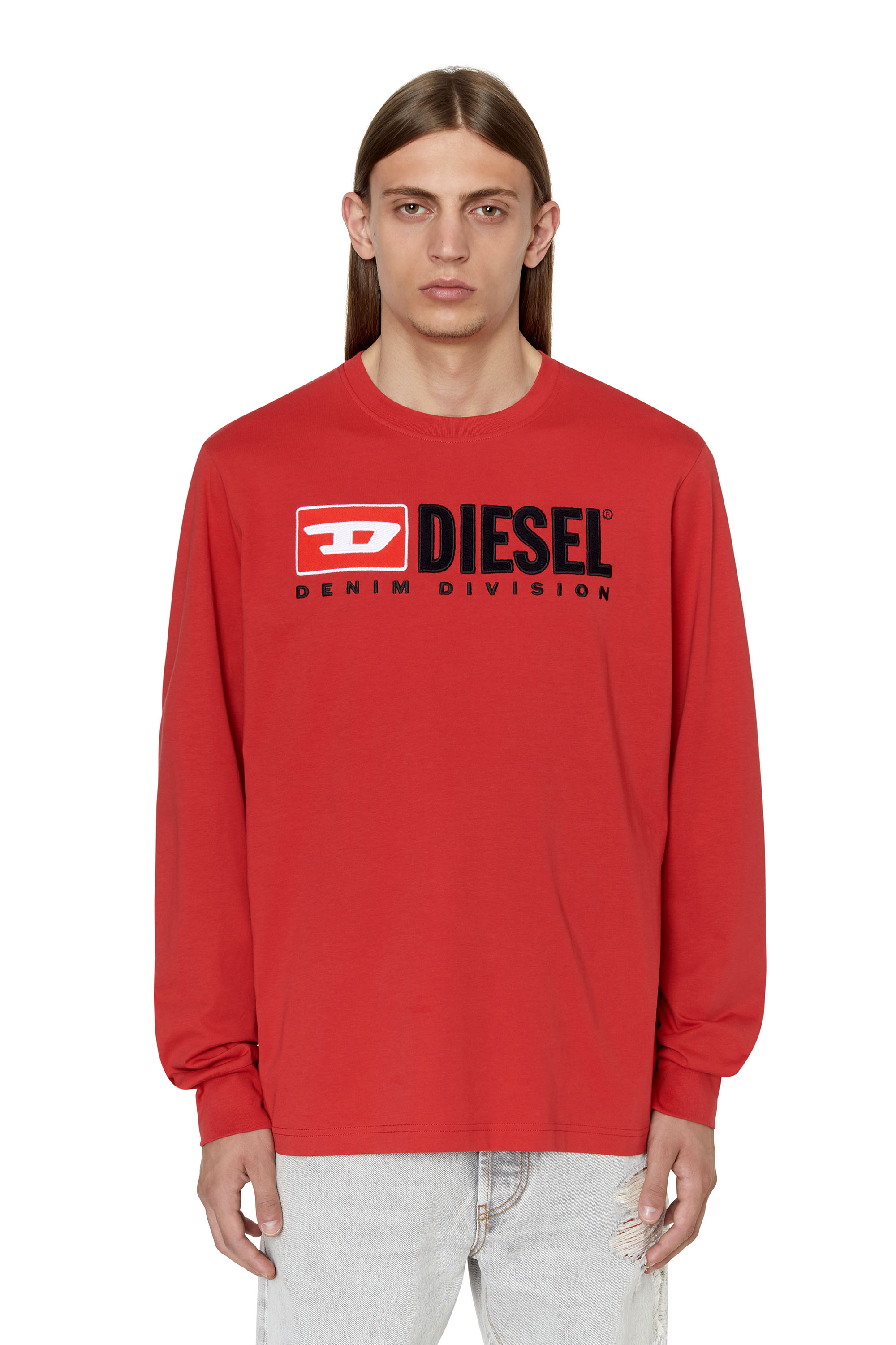Diesel - T-JUST-LS-DIV, Red - Image 1
