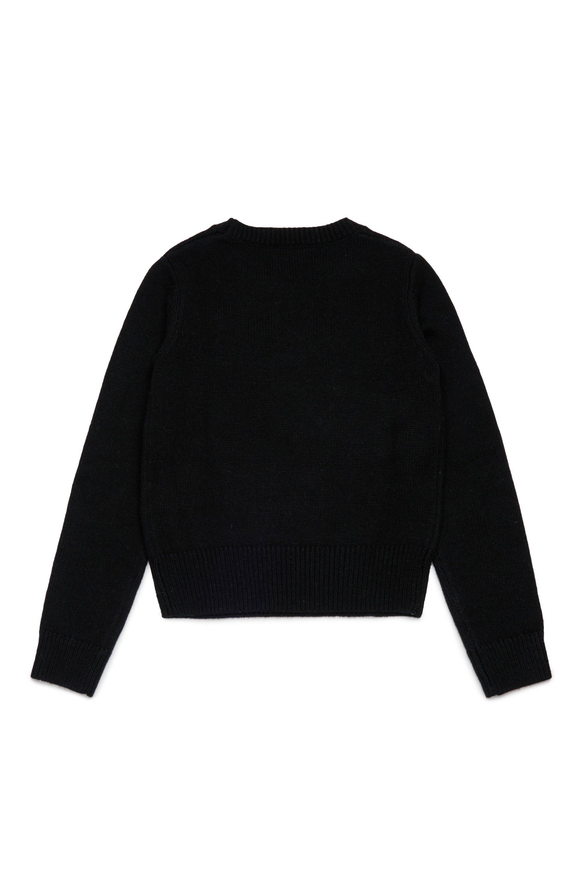 Diesel - KLESSY, Woman's Wool blend sweater with logo in Black - 2