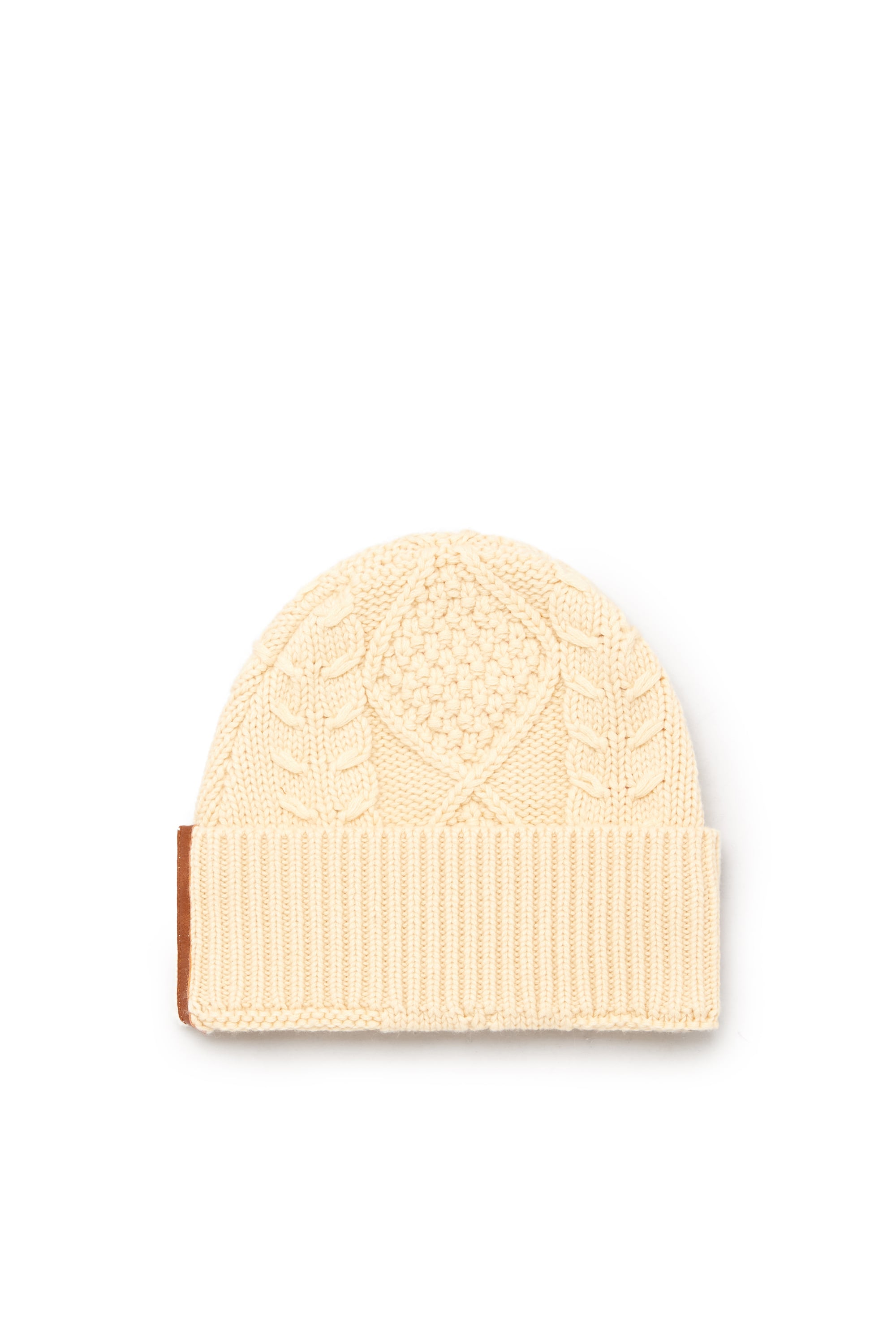 Diesel - K-INTELLO, Unisex's Cable-knit beanie in wool and cotton in White - 2