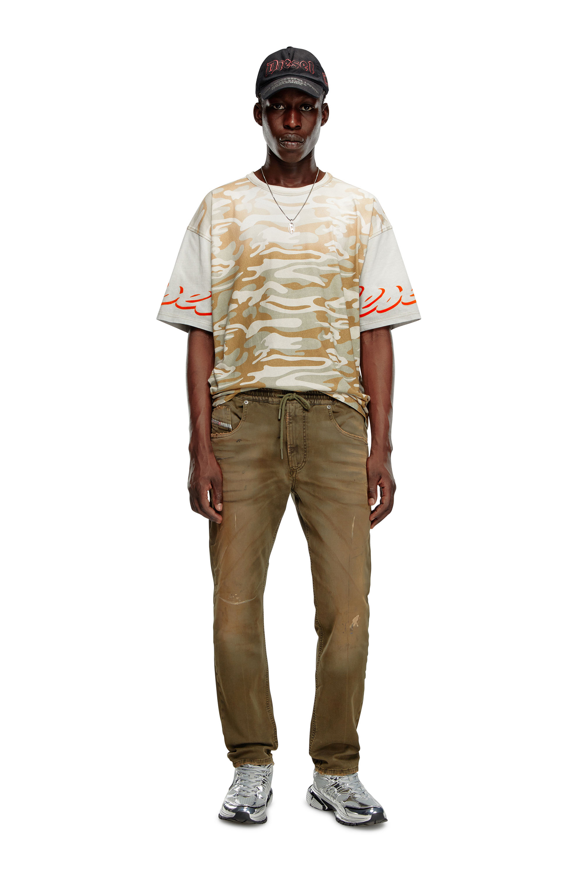 Diesel - Man's Regular 2030 D-Krooley Joggjeans&reg; 068LW, Military Green - 1