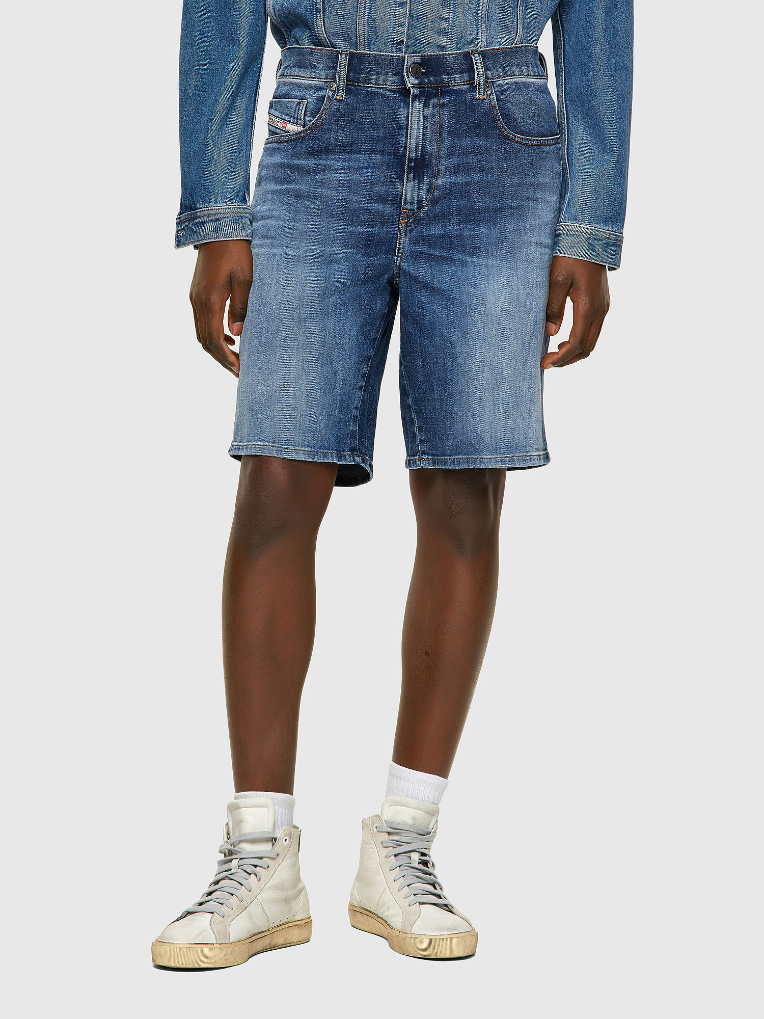 D-STRUKT-SHORT, Medium blue Diesel - D-STRUKT-SHORT, Medium blue - Shorts - Image 1