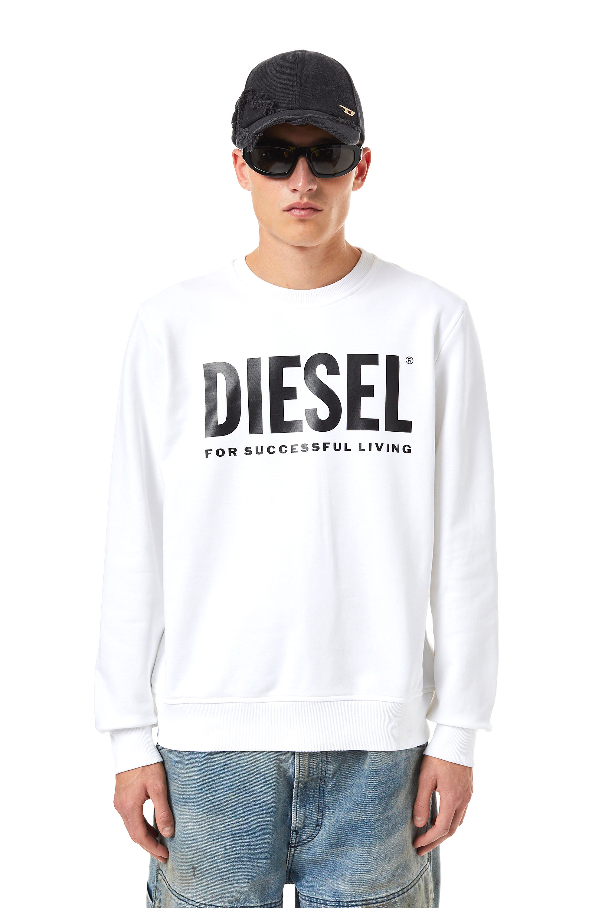 S-GIRK-ECOLOGO, White Diesel - S-GIRK-ECOLOGO, White - Sweaters - Image 1