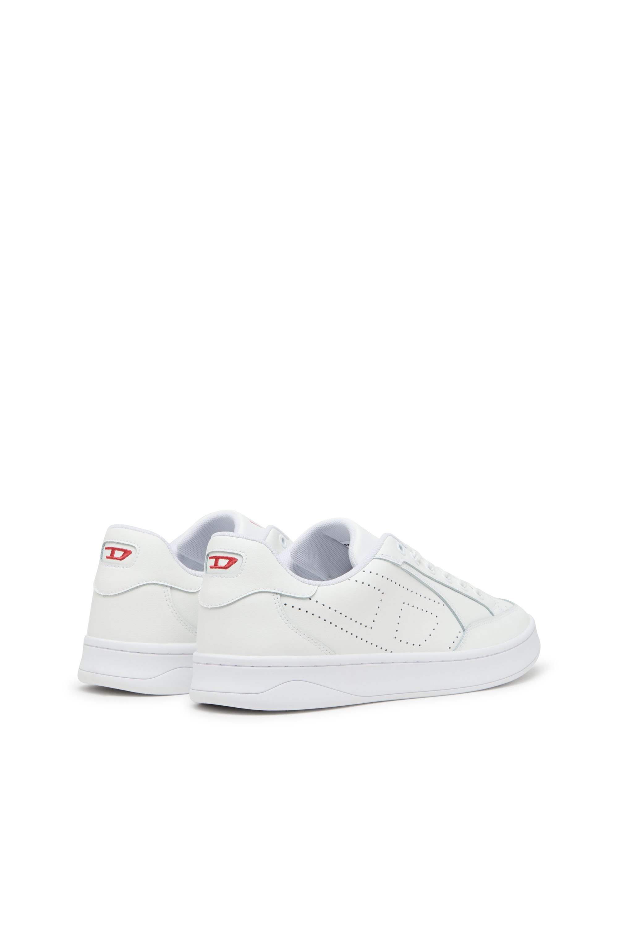 Diesel - S-DAKOTA LOW W, Woman's S-Dakota-Leather sneakers with perforated logo in White - 3