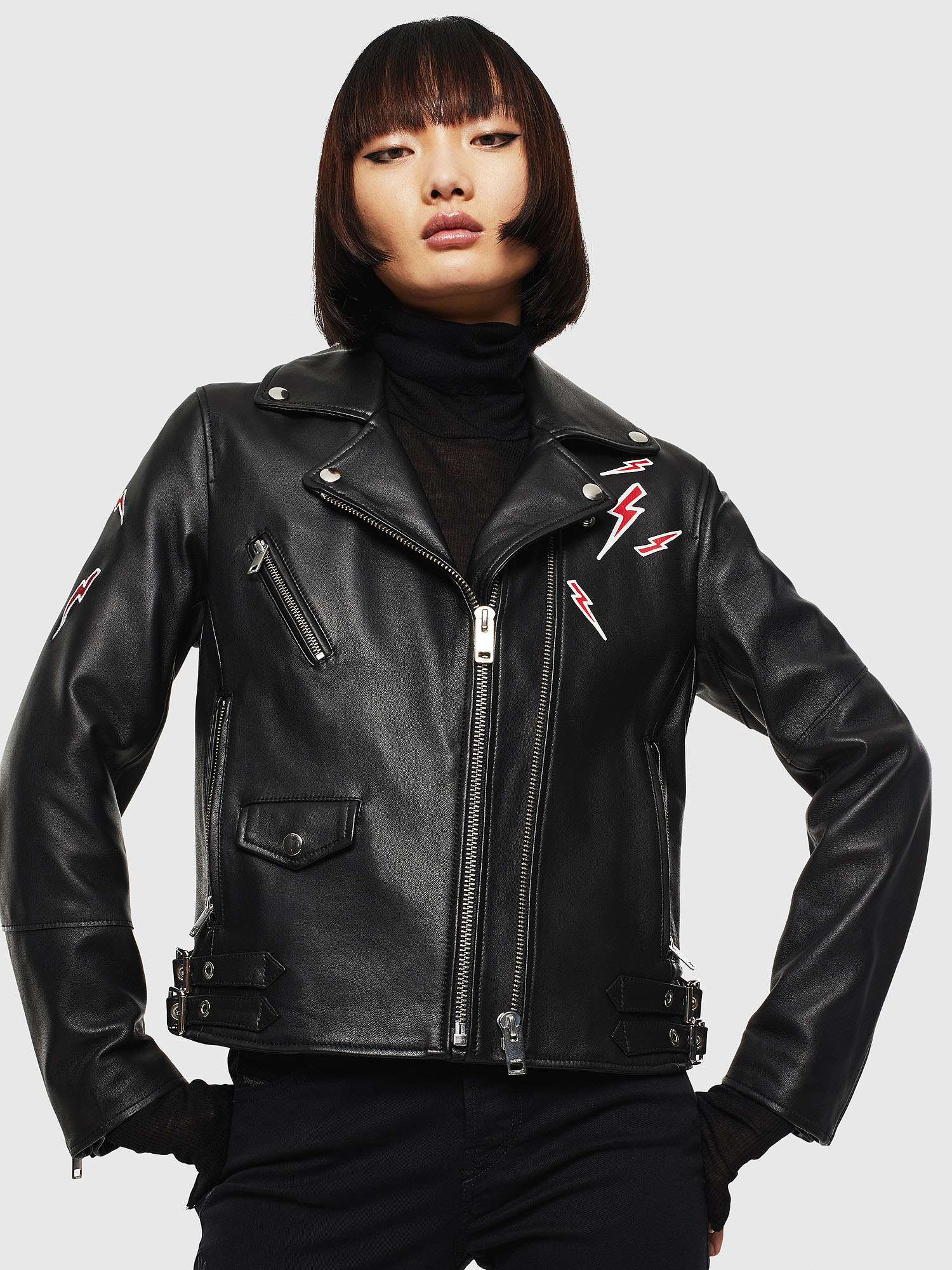 CL-L-LYFA-BIGM, Black Diesel - CL-L-LYFA-BIGM, Black - Leather jackets - Image 1