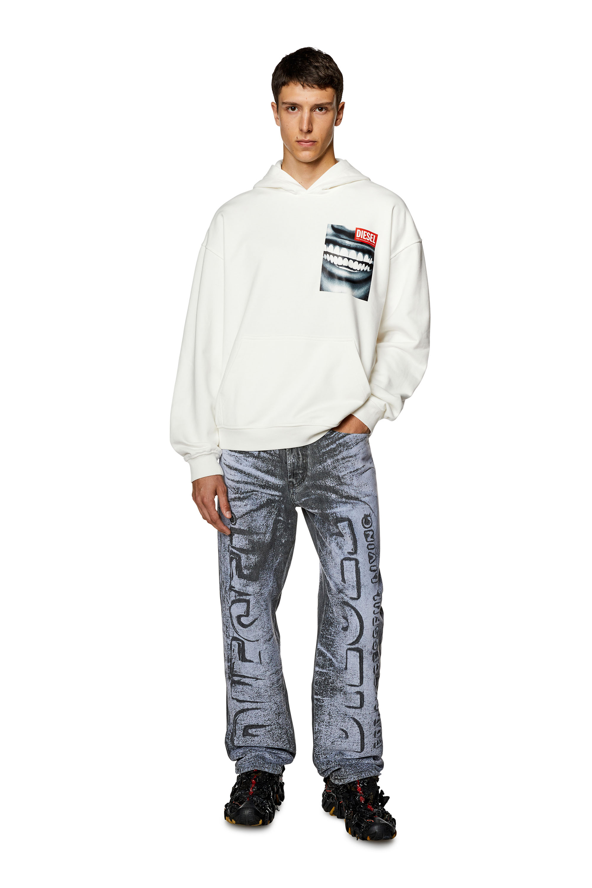 Diesel - S-NABEL-HOOD-FACE, White - Image 4
