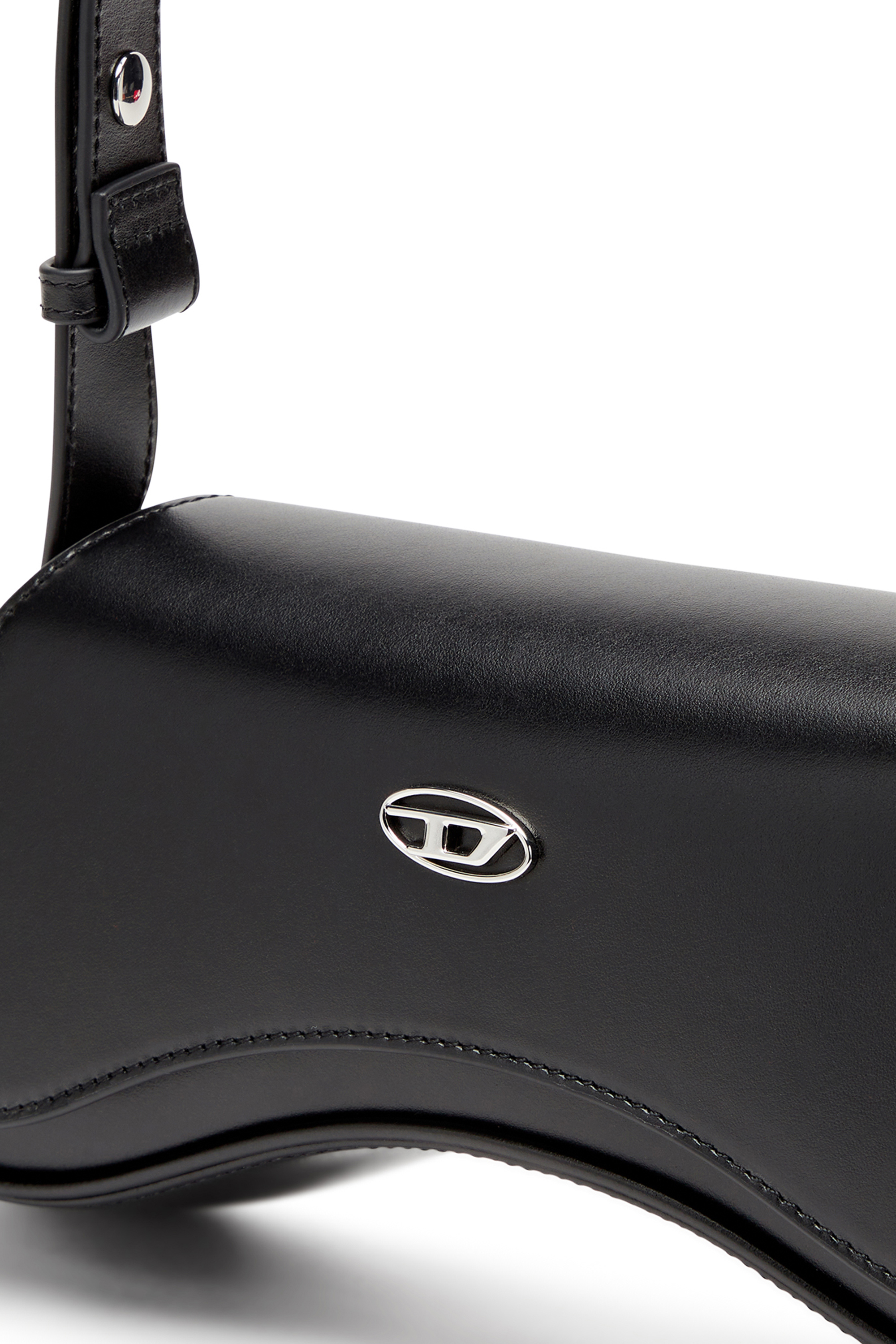 Diesel - PLAY CROSSBODY, Woman's Play-Crossbody bag in semi gloss leather in Black - 5