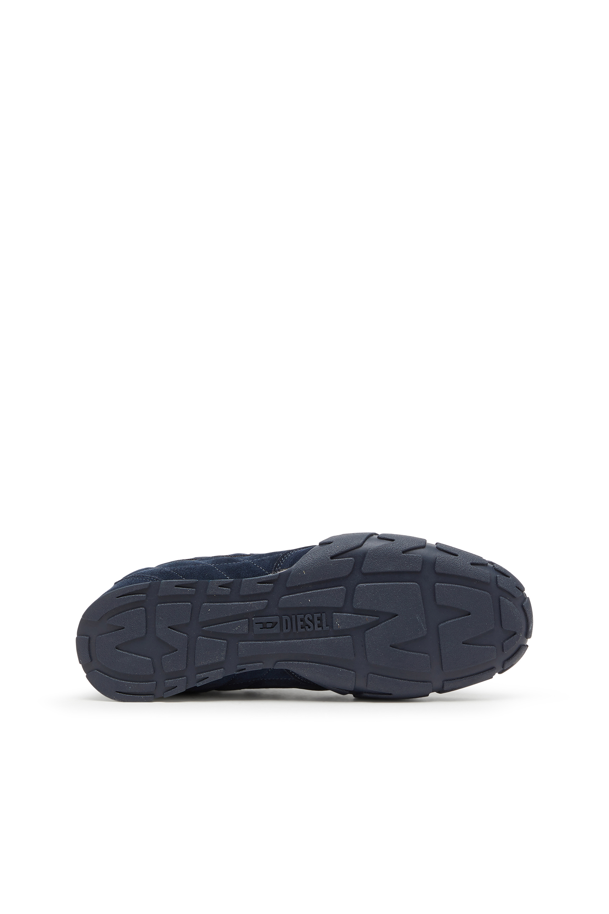 Diesel - S-PAGODHA LOW, Man's S-Pagodha-Quilted suede sneakers in Dark Blue - 4