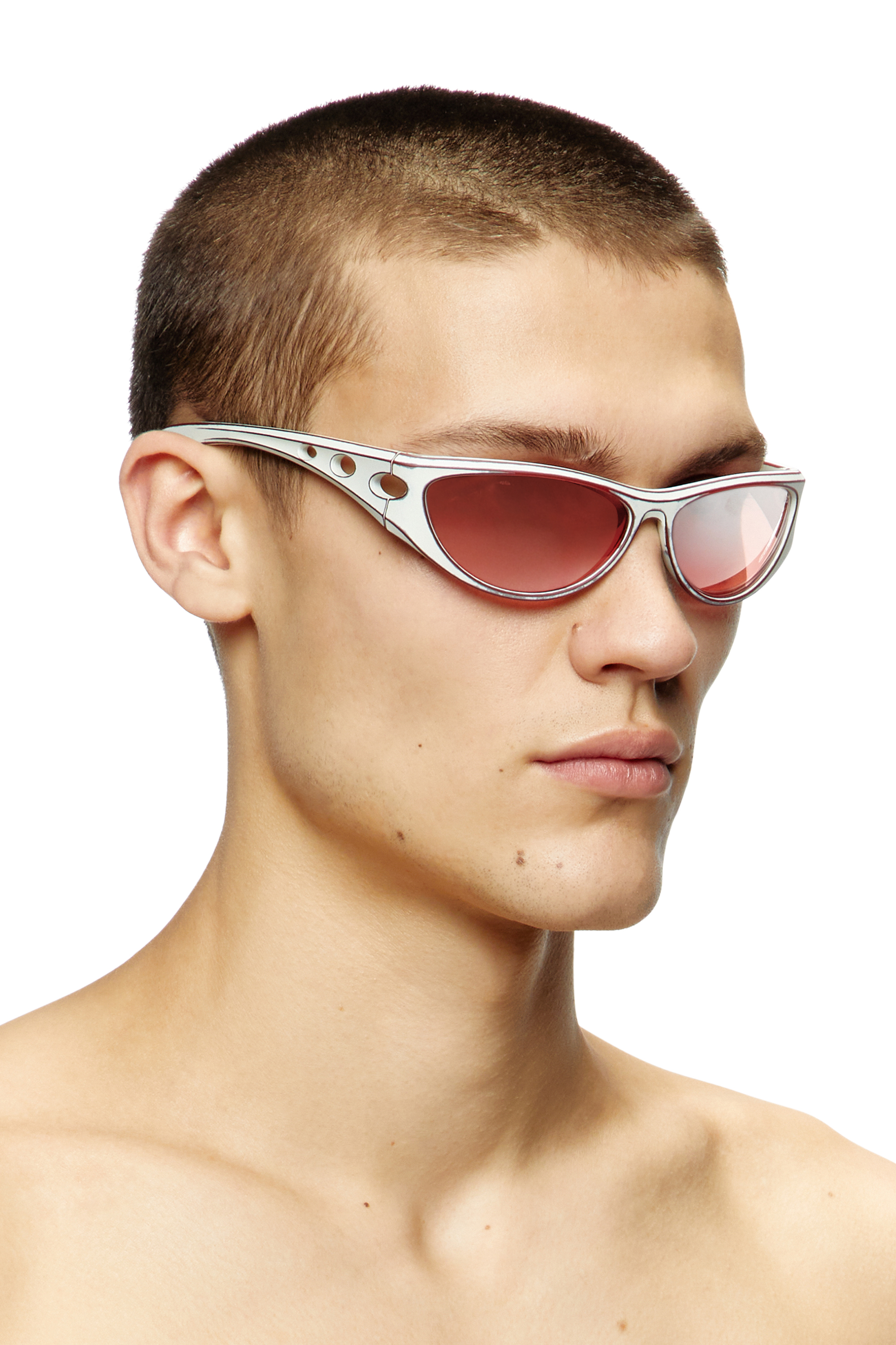 Diesel - 0DL3004U, Unisex's Cat-eye style sunglasses in Red - 4