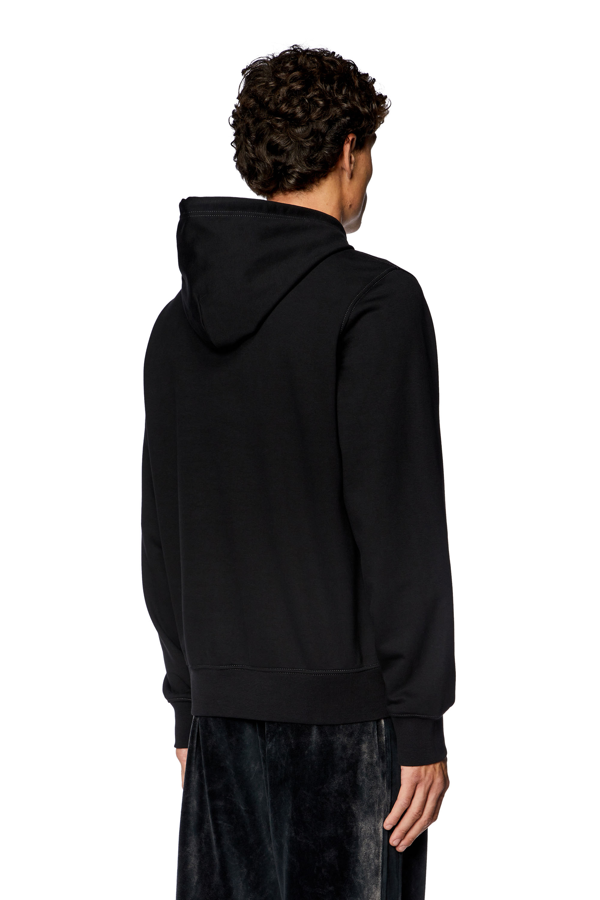 Diesel - S-GINN-HOOD-K36, Man's Hoodie with spaceship print in Black - 4