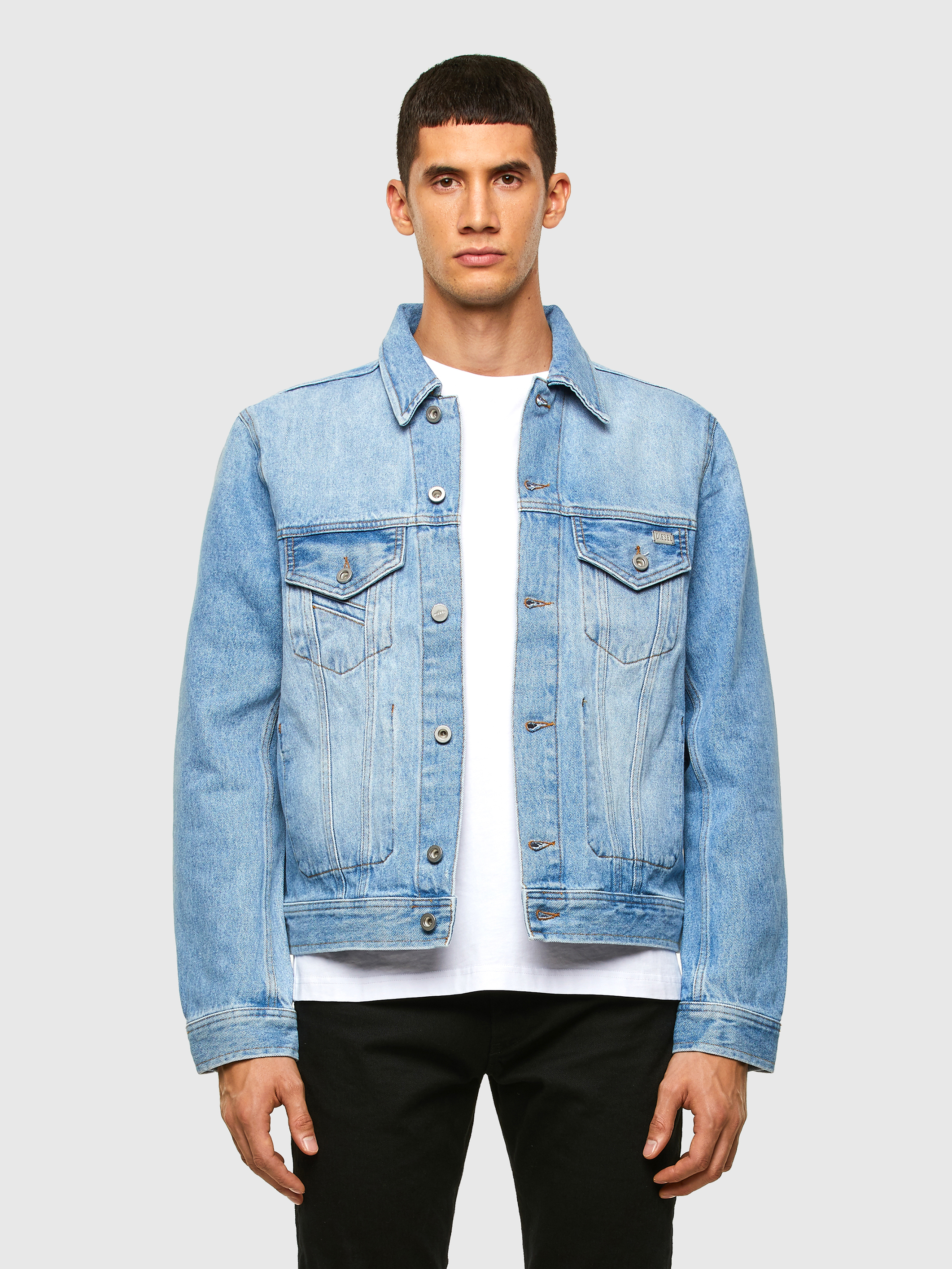 D-BRAY, Light Blue Diesel - D-BRAY, Light Blue - Denim Jackets - Image 1