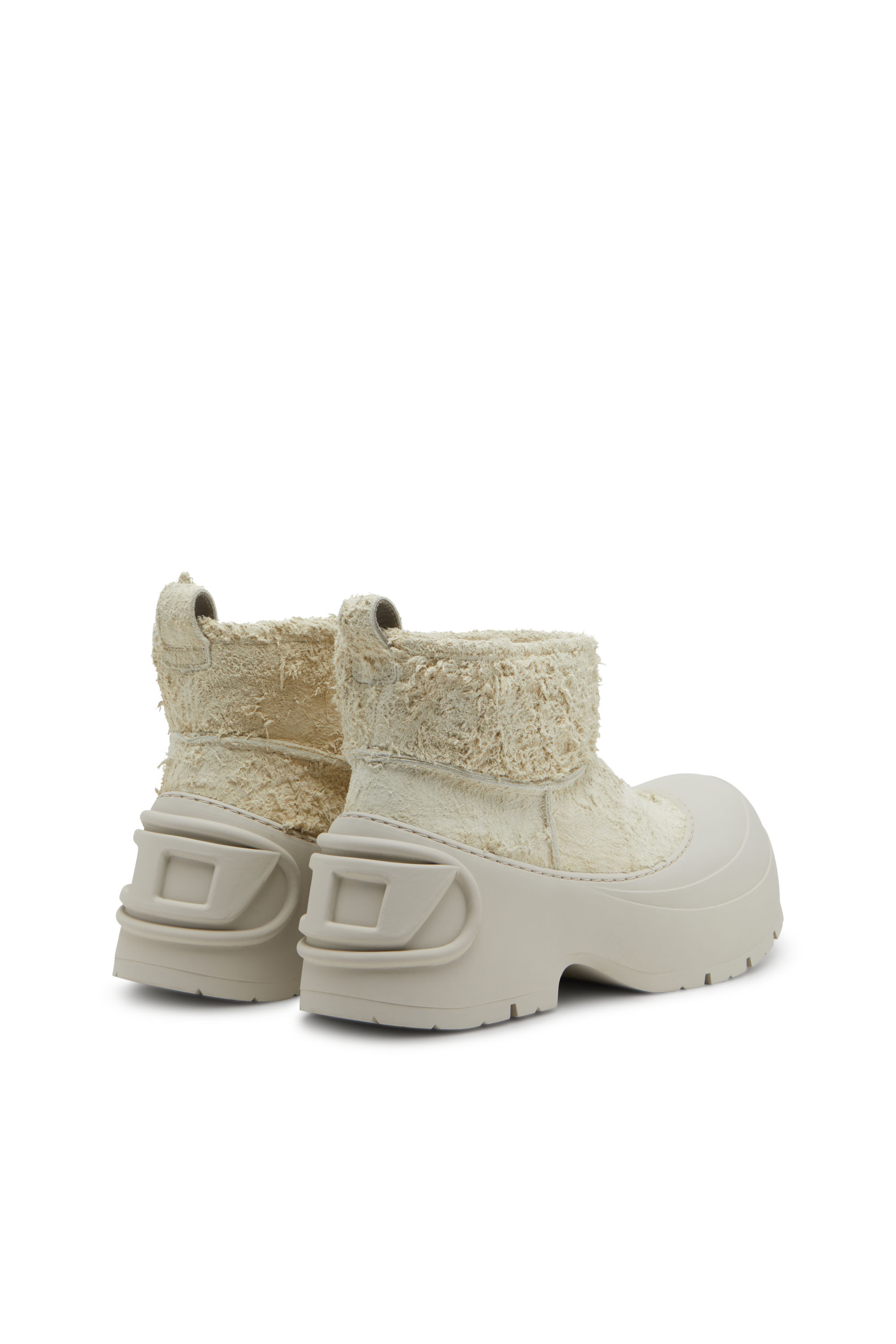 Diesel - D-DONALD MONTONE, Man's Chunky ankle boot with lug sole in White/Grey - 3