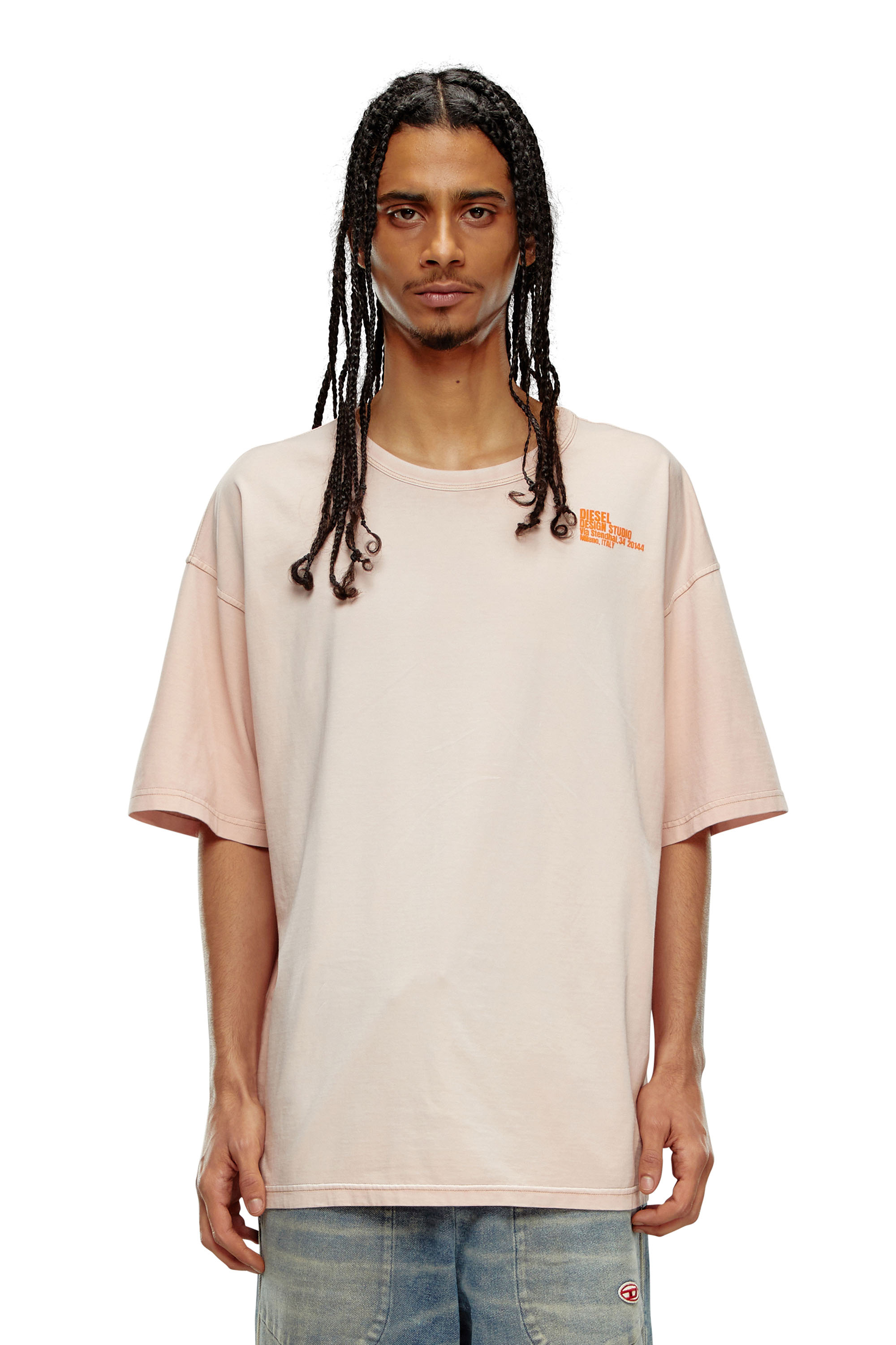 Diesel - T-BOXT-N7, Man's T-shirt with mini Design Studio print in Face Powder - 5