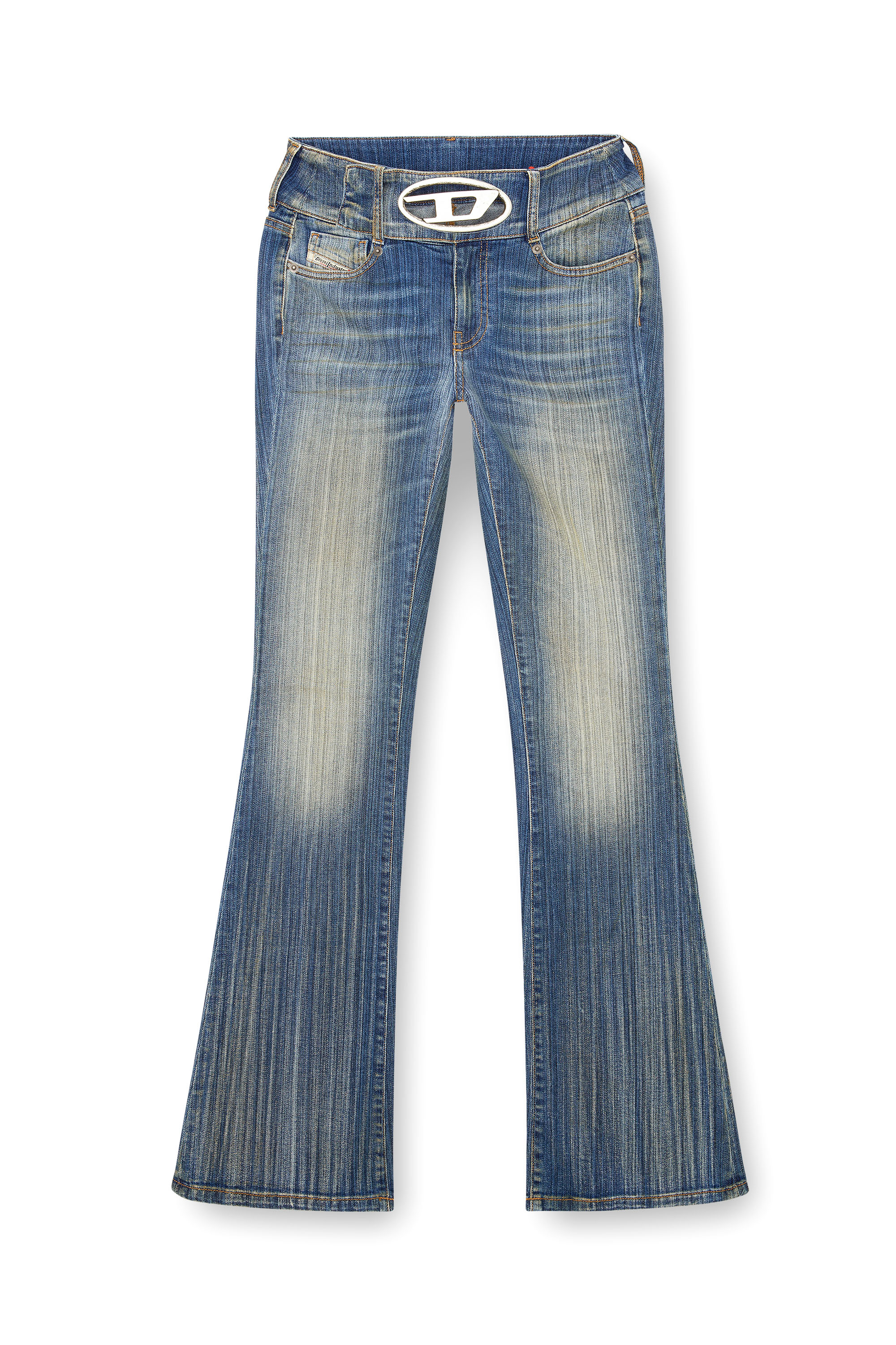Diesel - Woman Bootcut and Flare Jeans D-Propol 0CBCX, Medium blue - Image 3
