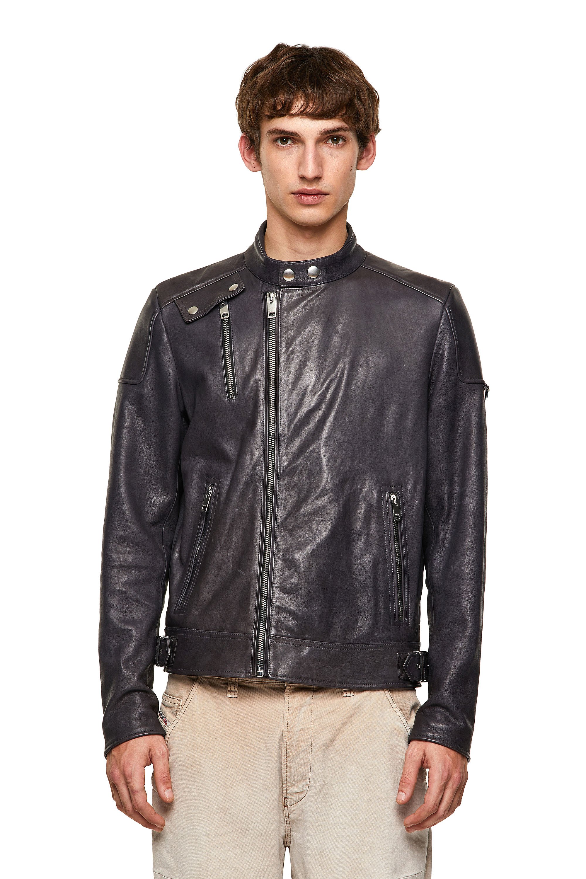 L-CODY-NEW Man: Leather biker jacket | Diesel