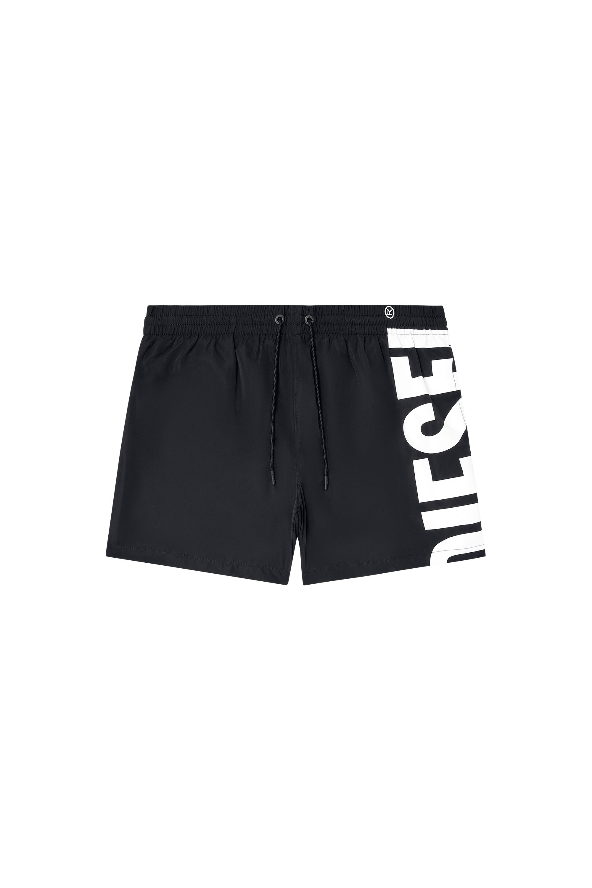 Diesel - RIO-41-D-CORE, Man's Mid-length swim shorts with maxi logo in Black/White - 3