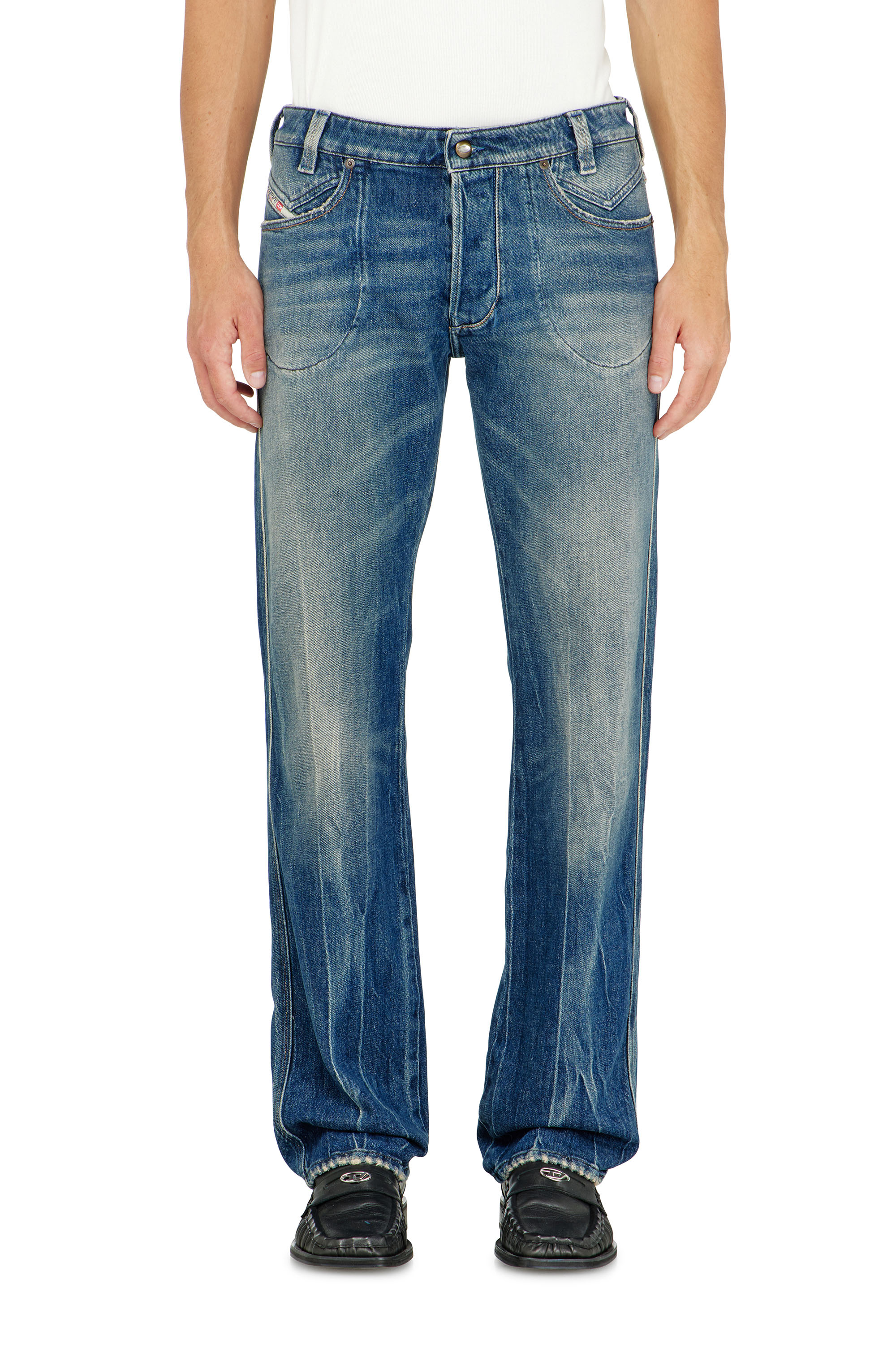 Diesel - Man's Regular Jeans 1985 Larkee 09Q27, Medium blue - 2