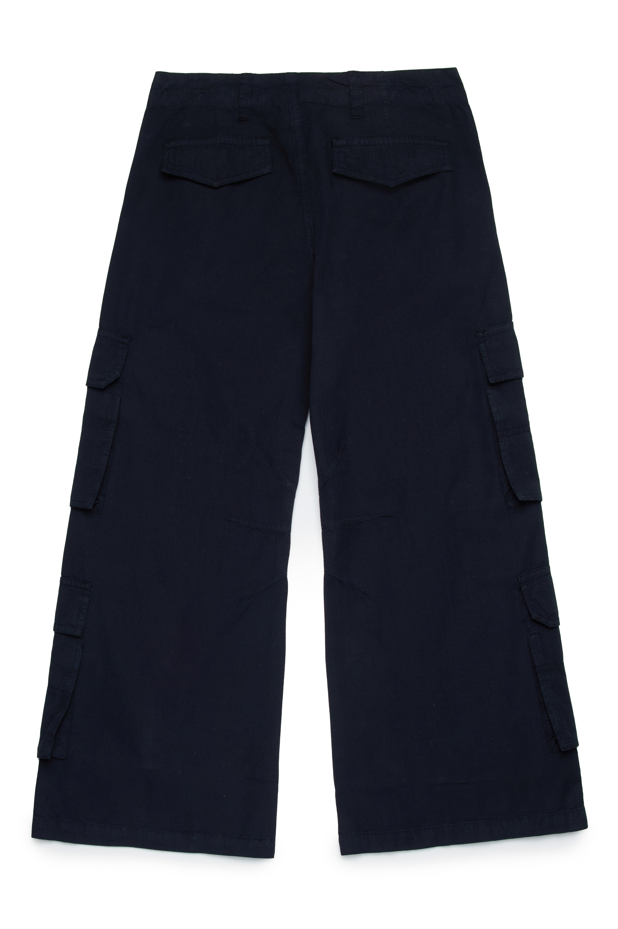 Women's navy blue cargo pants with pockets - Clothing baby blue