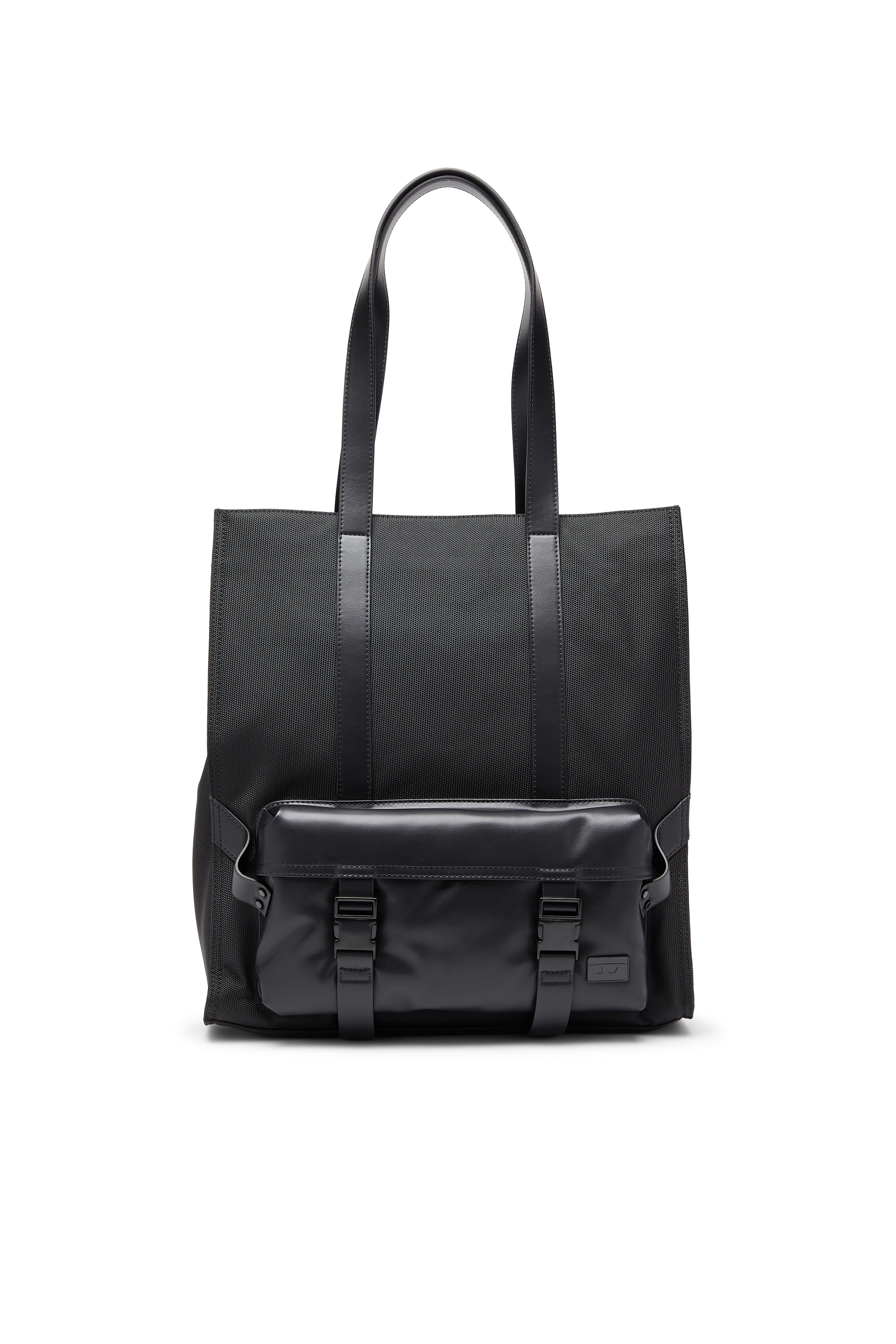 Diesel - MULTI-PKTS TOTE X, Unisex's Multi-Pkts - Shopping bag with flap pocket and zip in Black - 1