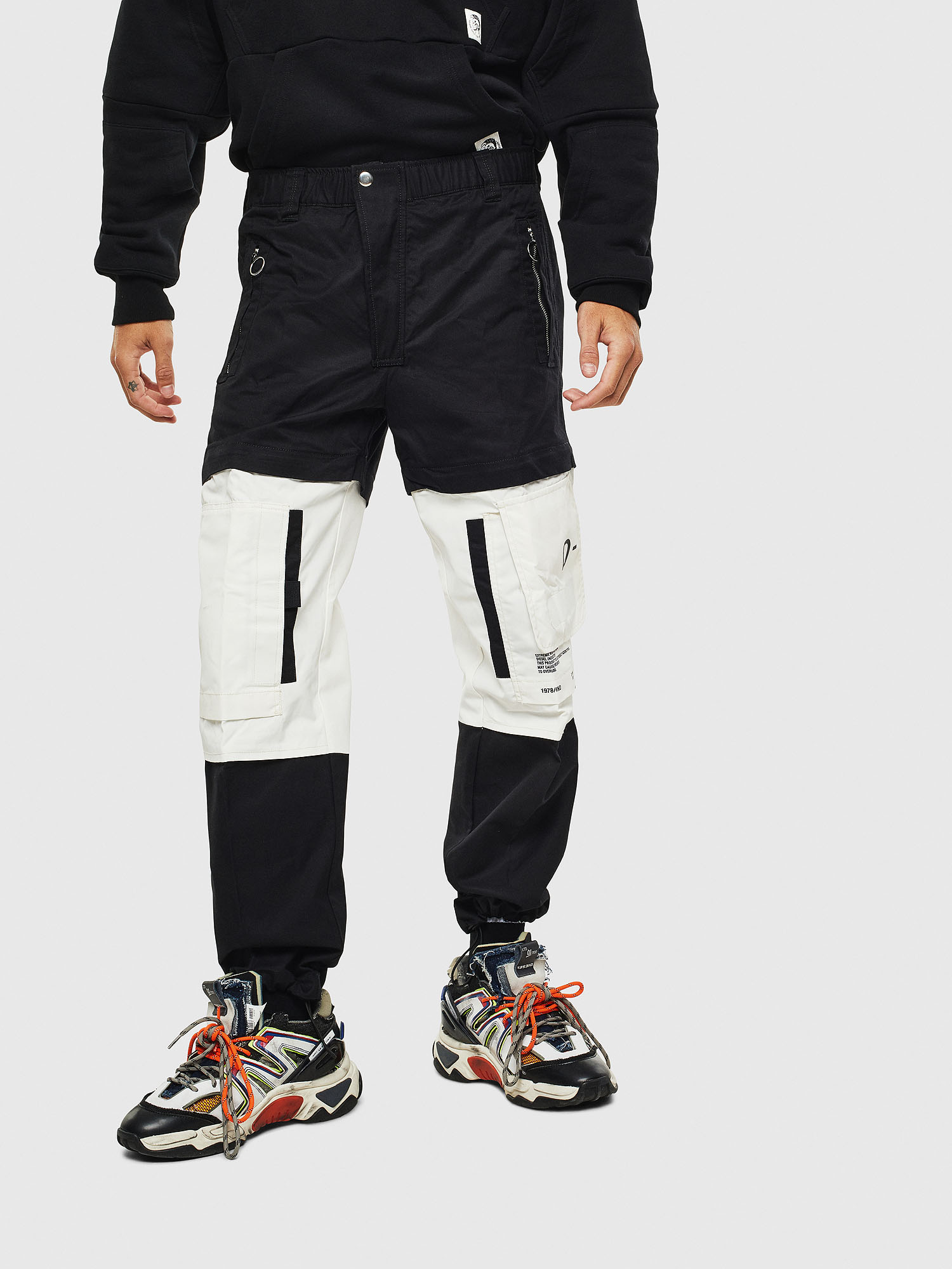 P-MELTY, Black/White Diesel - P-MELTY, Black/White - Pants - Image 1