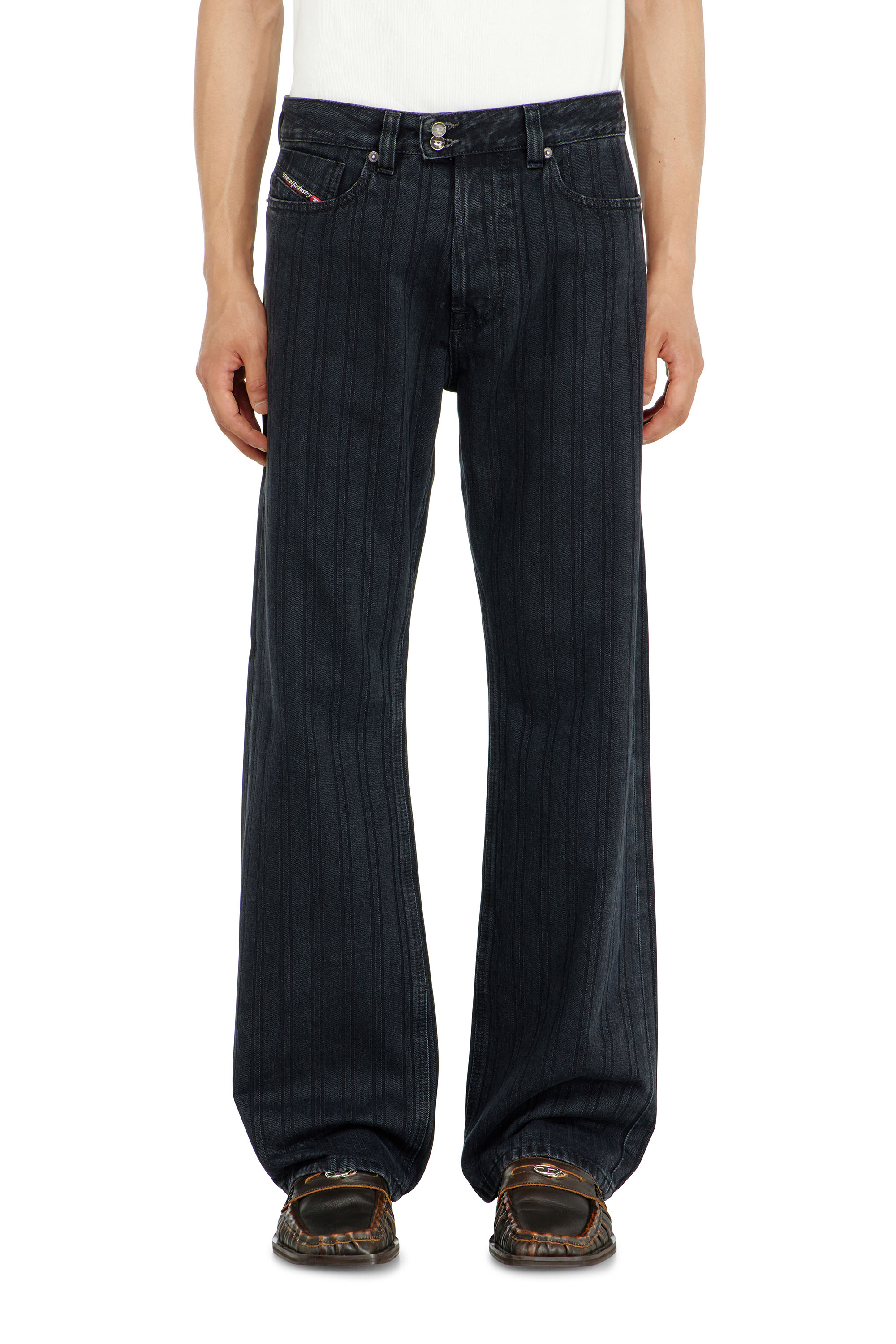Diesel - Man's Relaxed Jeans 1980 D-Eeper 09Q12, Black/Dark grey - 4