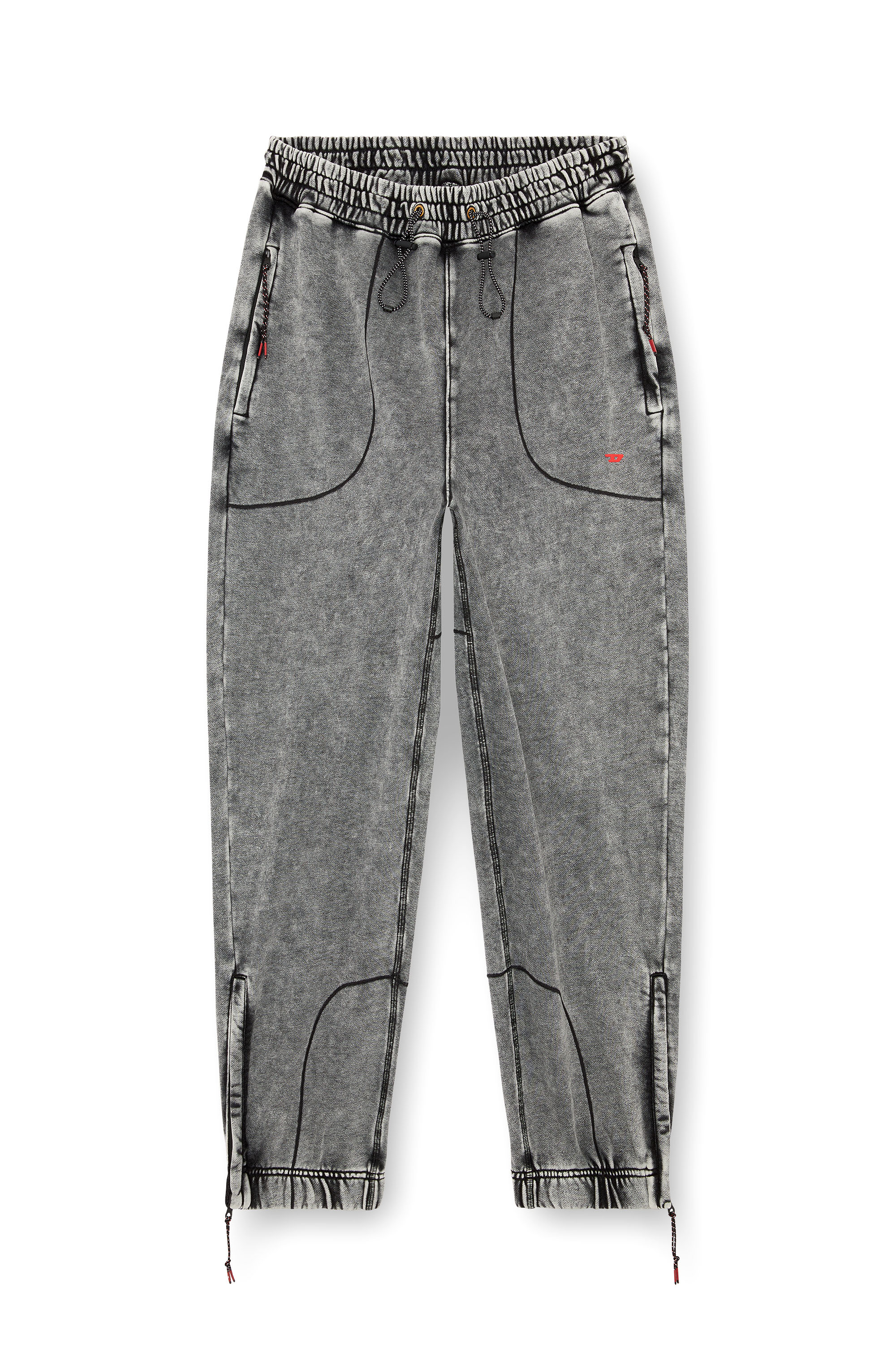 Diesel - AMSB-QUENTIN-HT57, Man's Faded track pants with toggle waist in Grey - 2