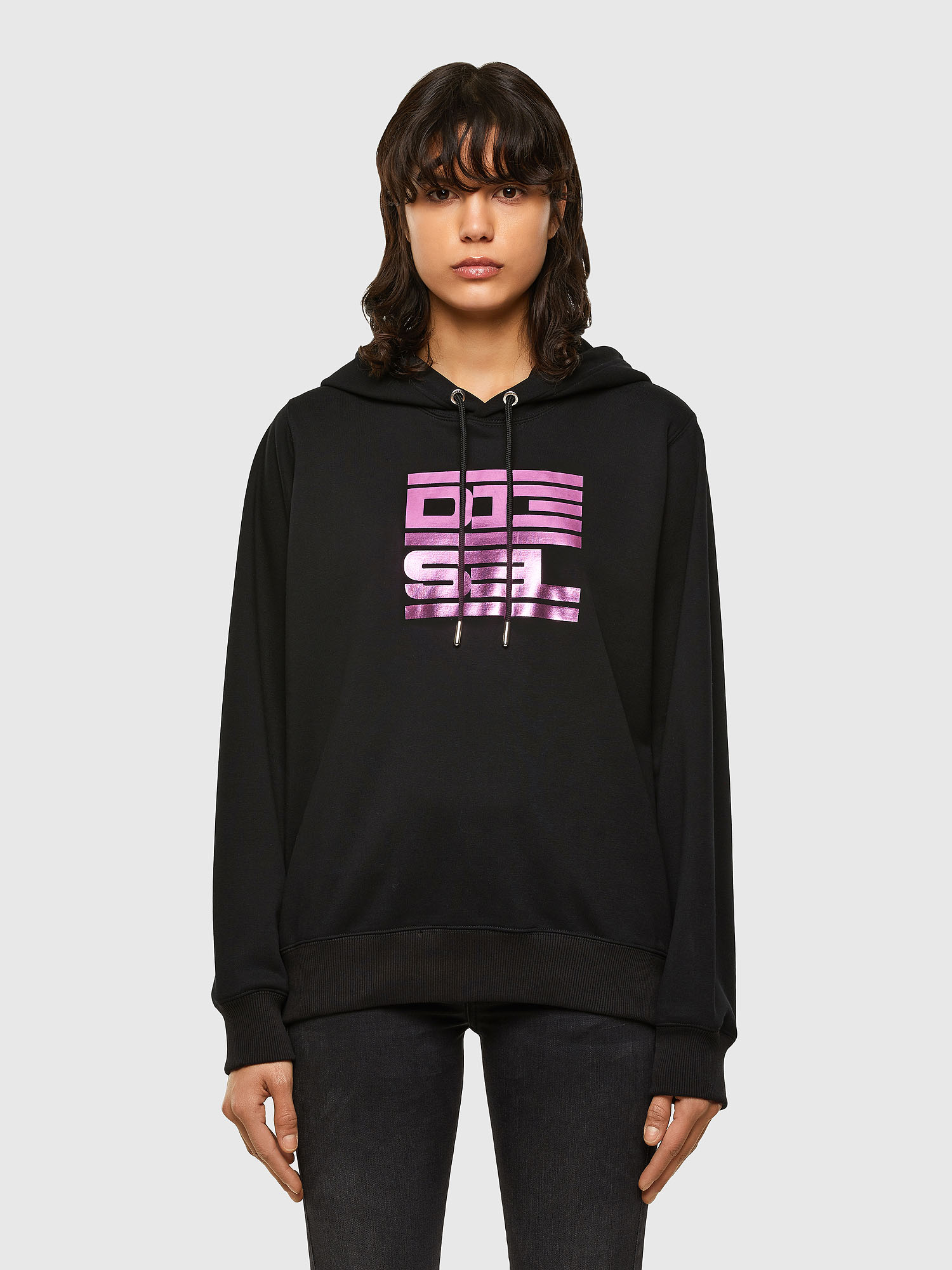 F-ANG-HOOD-K23, Black Diesel - F-ANG-HOOD-K23, Black - Sweaters - Image 1