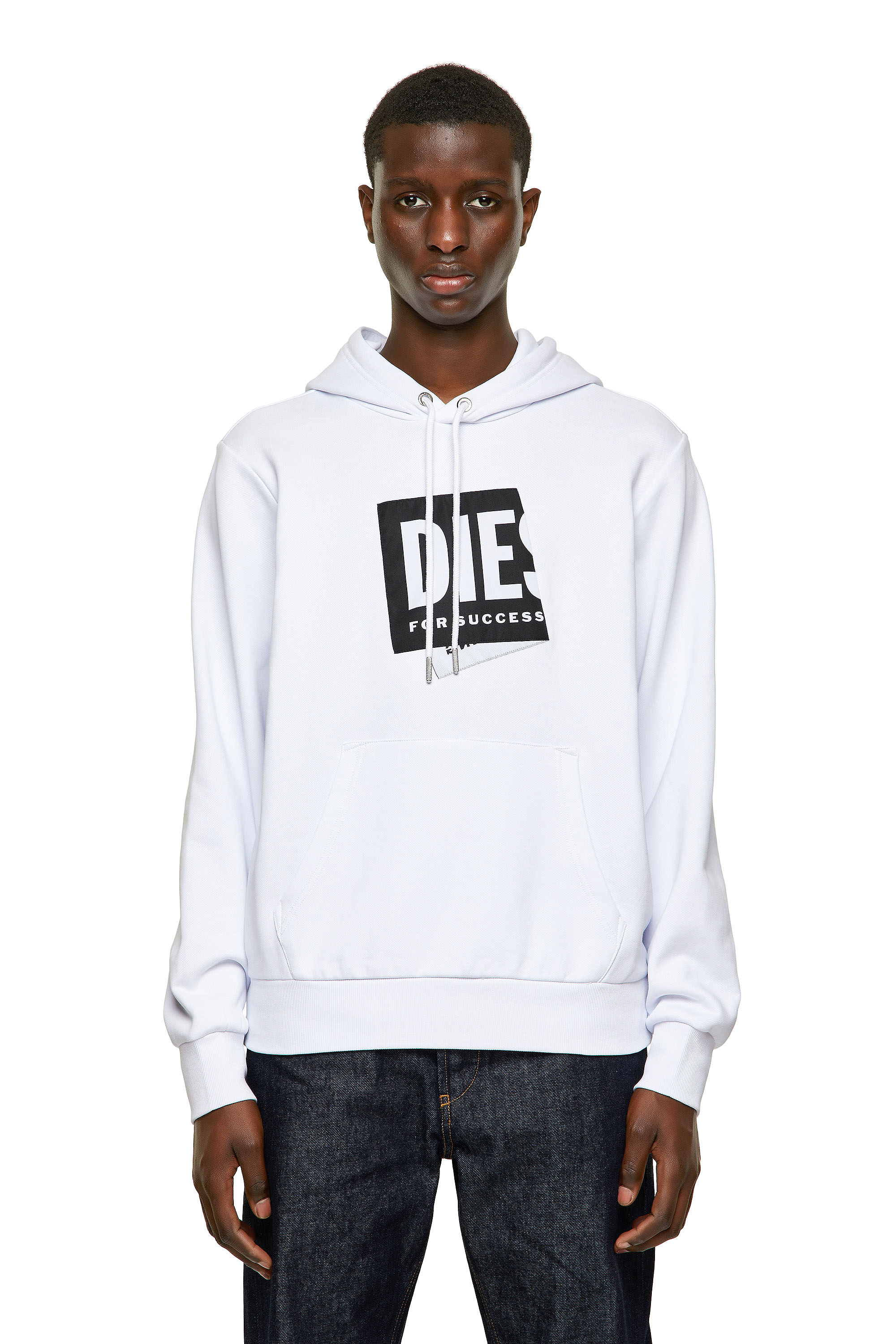 S-GIRK-HOOD-LAB, White Diesel - S-GIRK-HOOD-LAB, White - Sweaters - Image 1