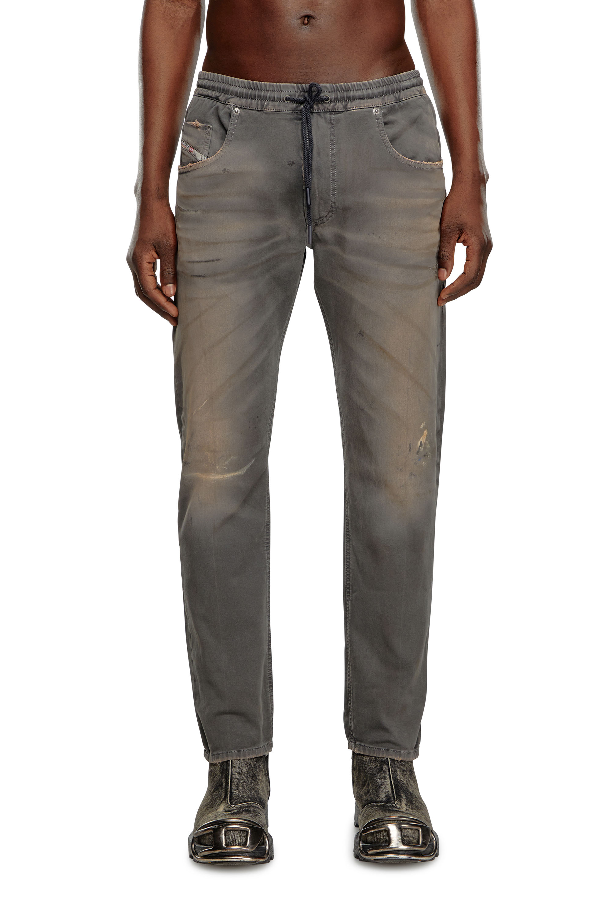 Diesel - Man's Regular 2030 D-Krooley Joggjeans&reg; 068LW, Dark grey - 3
