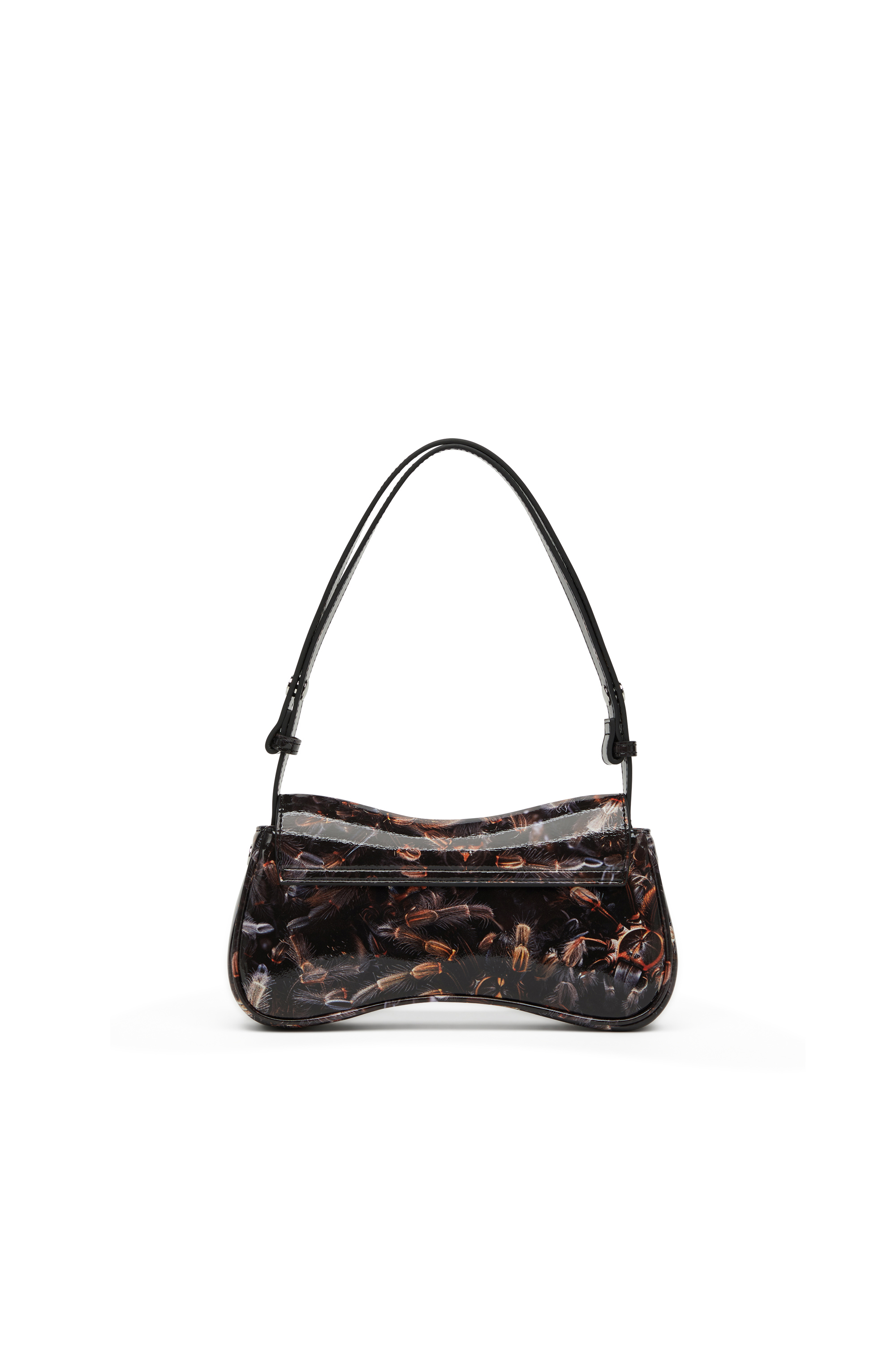 Diesel - PLAY CLUTCH, Woman's Play-Glossy clutch with print in Black/Brown - 3