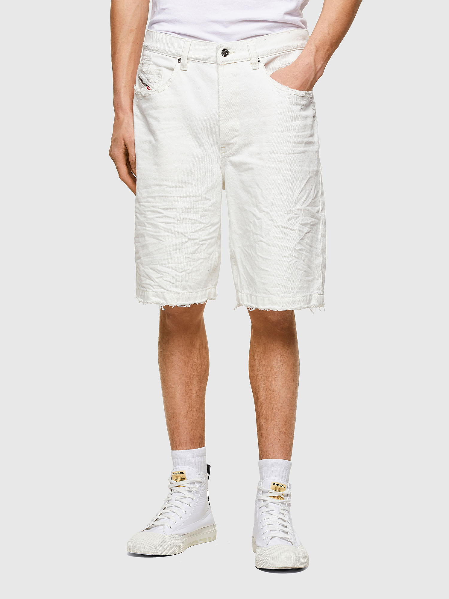 D-MACS-SHORT, White Diesel - D-MACS-SHORT, White - Shorts - Image 1