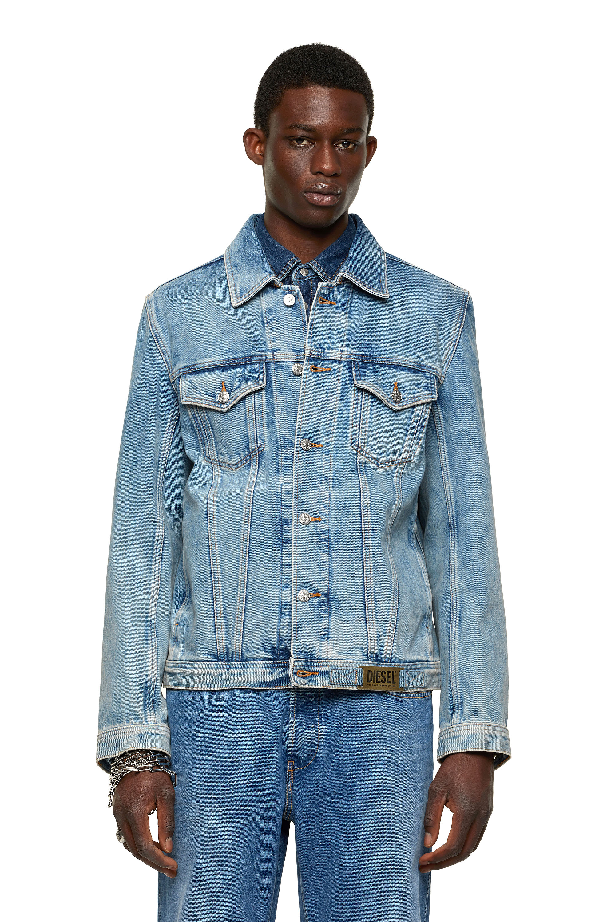 NHILL-C1, Light Blue Diesel - NHILL-C1, Light Blue - Denim Jackets - Image 1