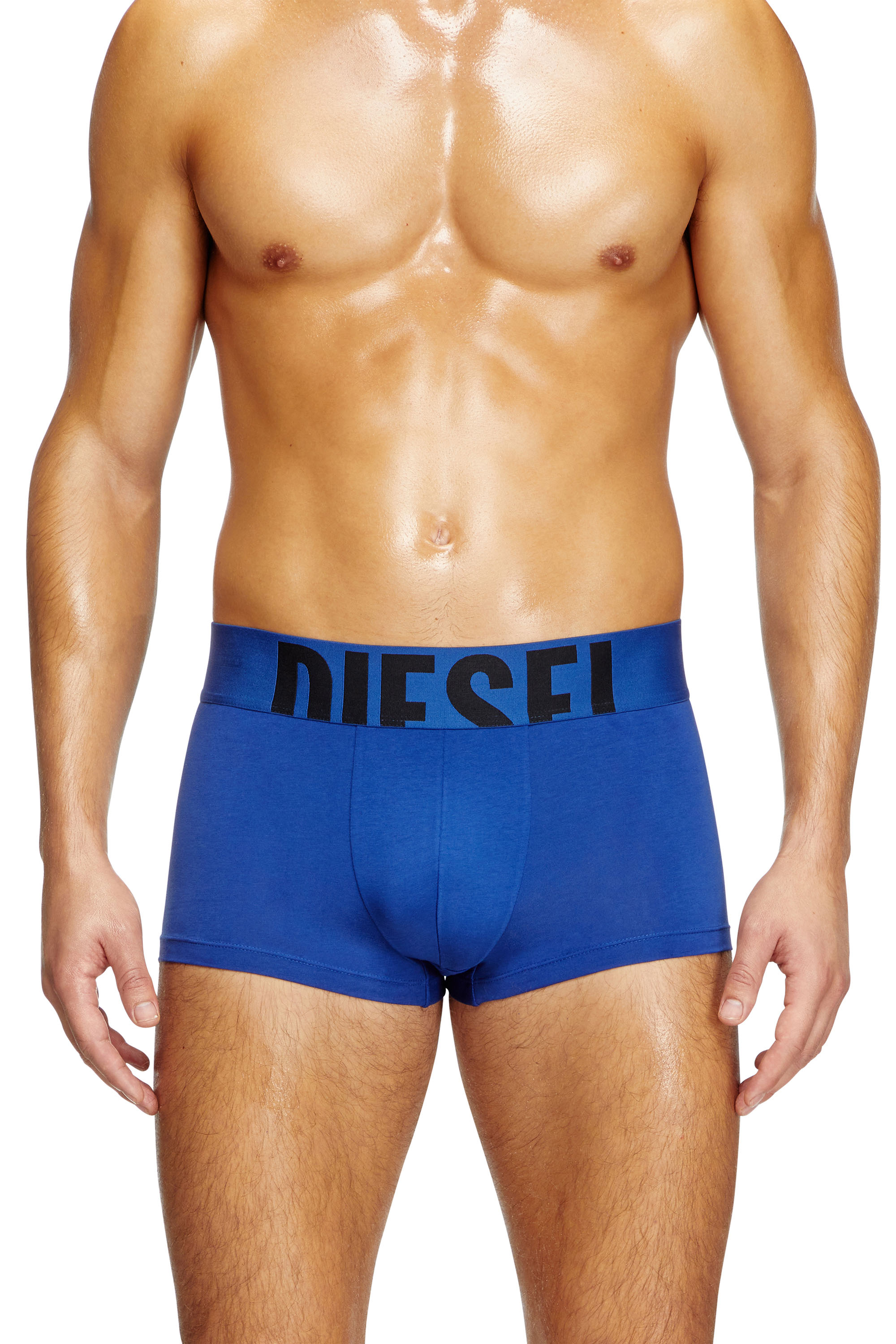 Diesel - DAMIEN-D-POP-55, Man's Boxer briefs with cut-off logo in Blue - 2