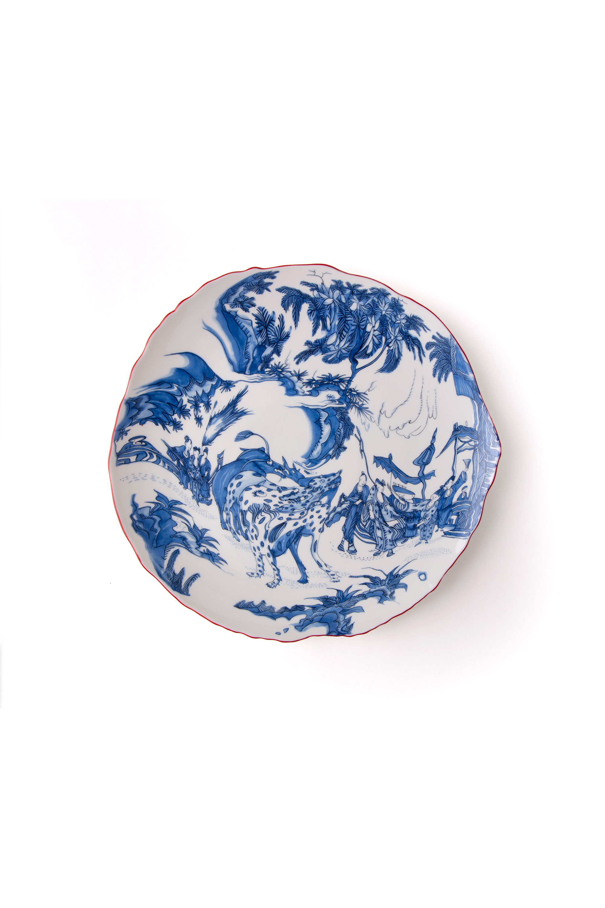 Diesel - 11203 PORCELAIN DINNER PLATE "CLASSIC ON, Unisex's Porcelain dinner plate in White/Blue - 1