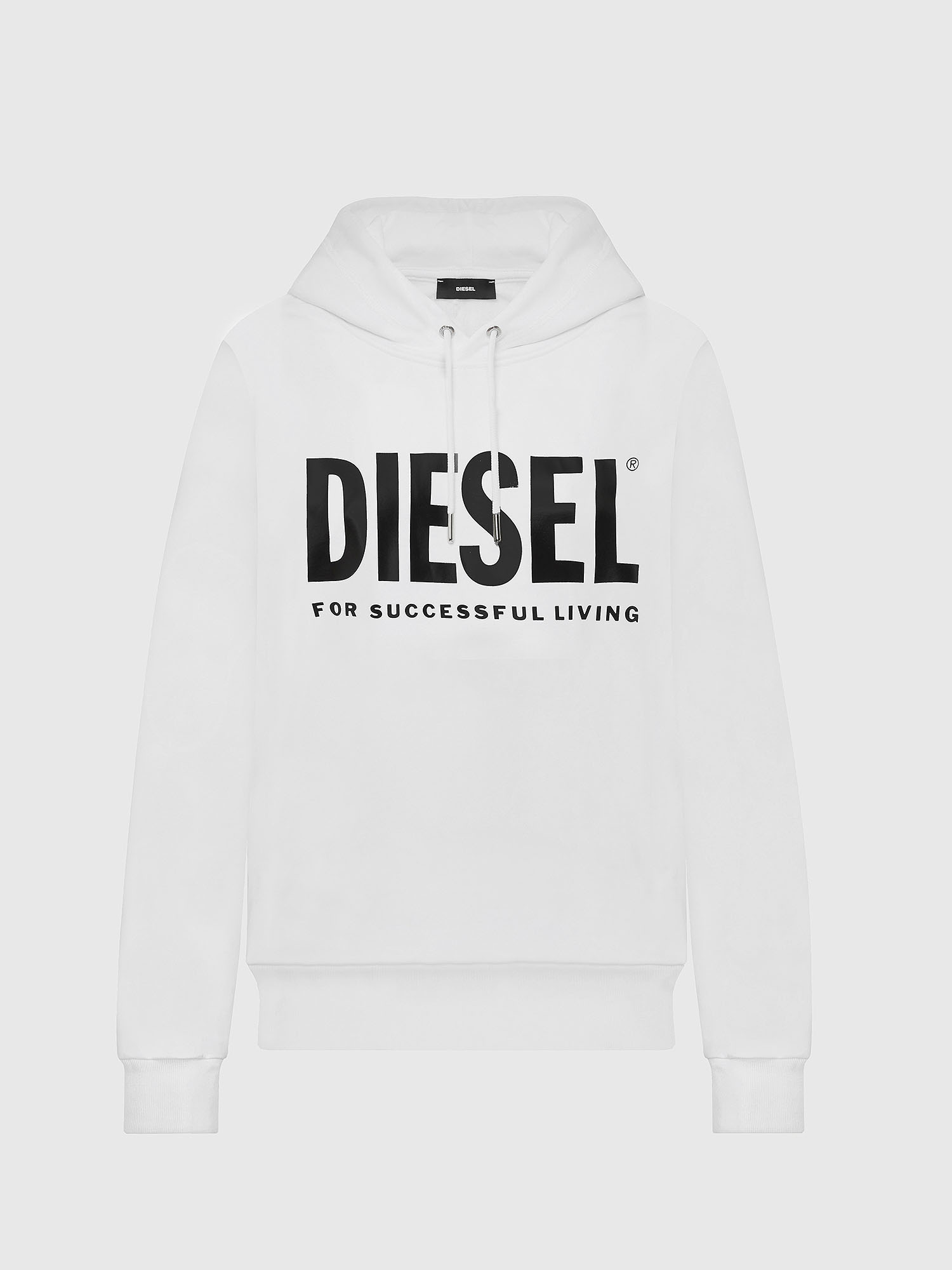 F-ANG-HOOD-LOGO, White Diesel - F-ANG-HOOD-LOGO, White - Sweaters - Image 1