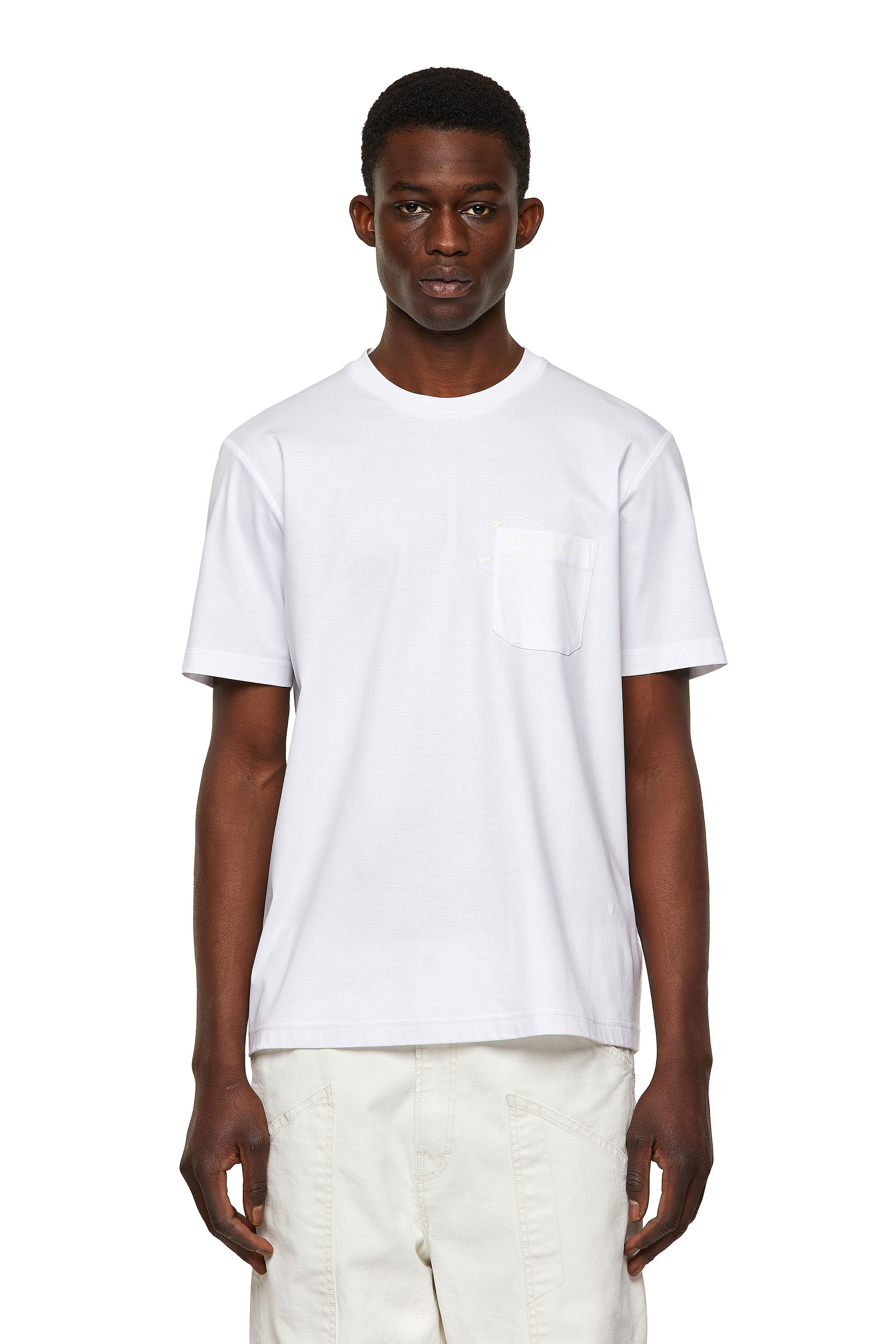 T-JUST-WORKY, White Diesel - T-JUST-WORKY, White - T-Shirts - Image 1