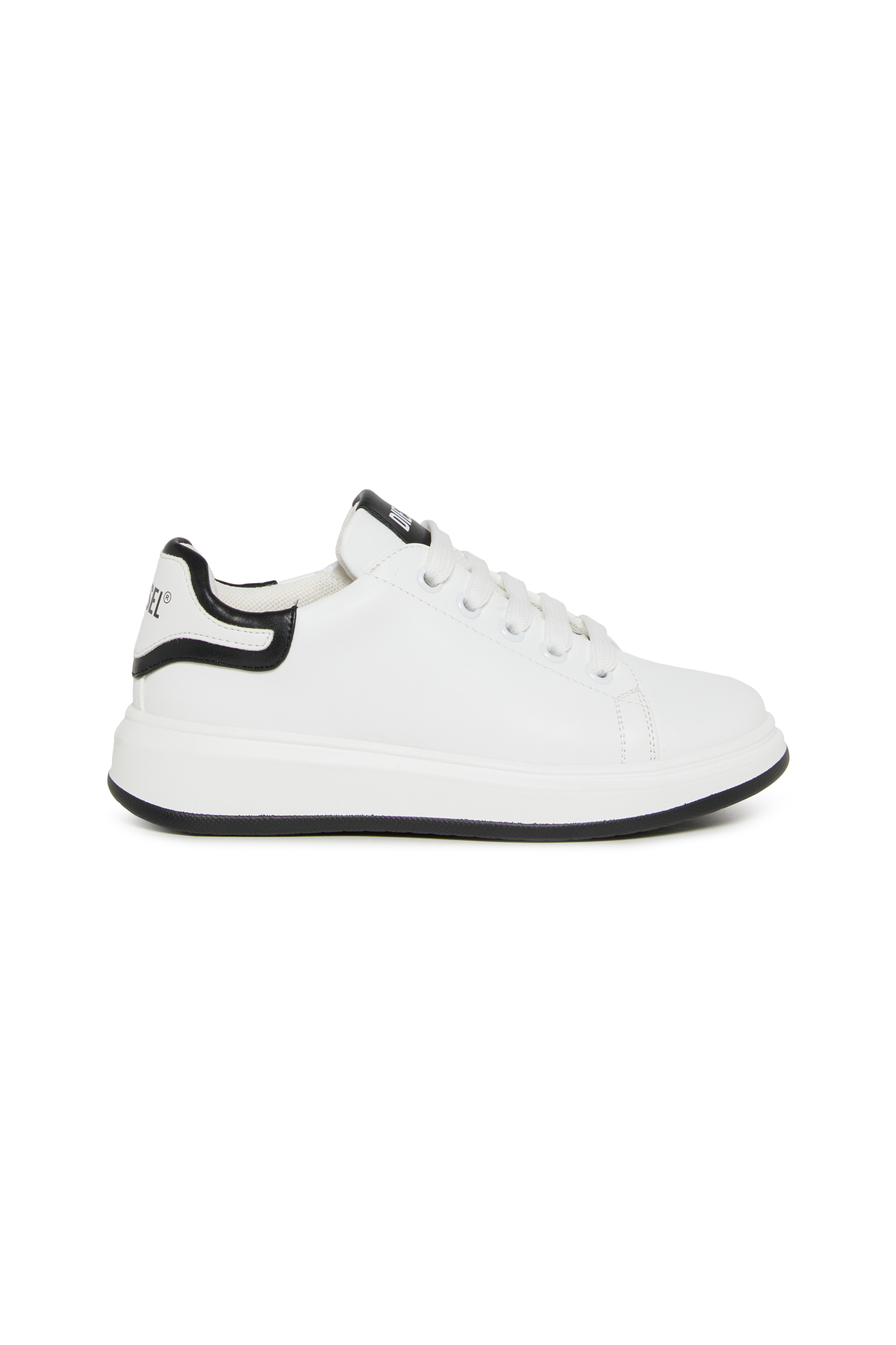 Diesel - S-MEQUIPLA, Unisex's S-MEQUIPLA-Sneakers with contrast trims in White/Black - 1