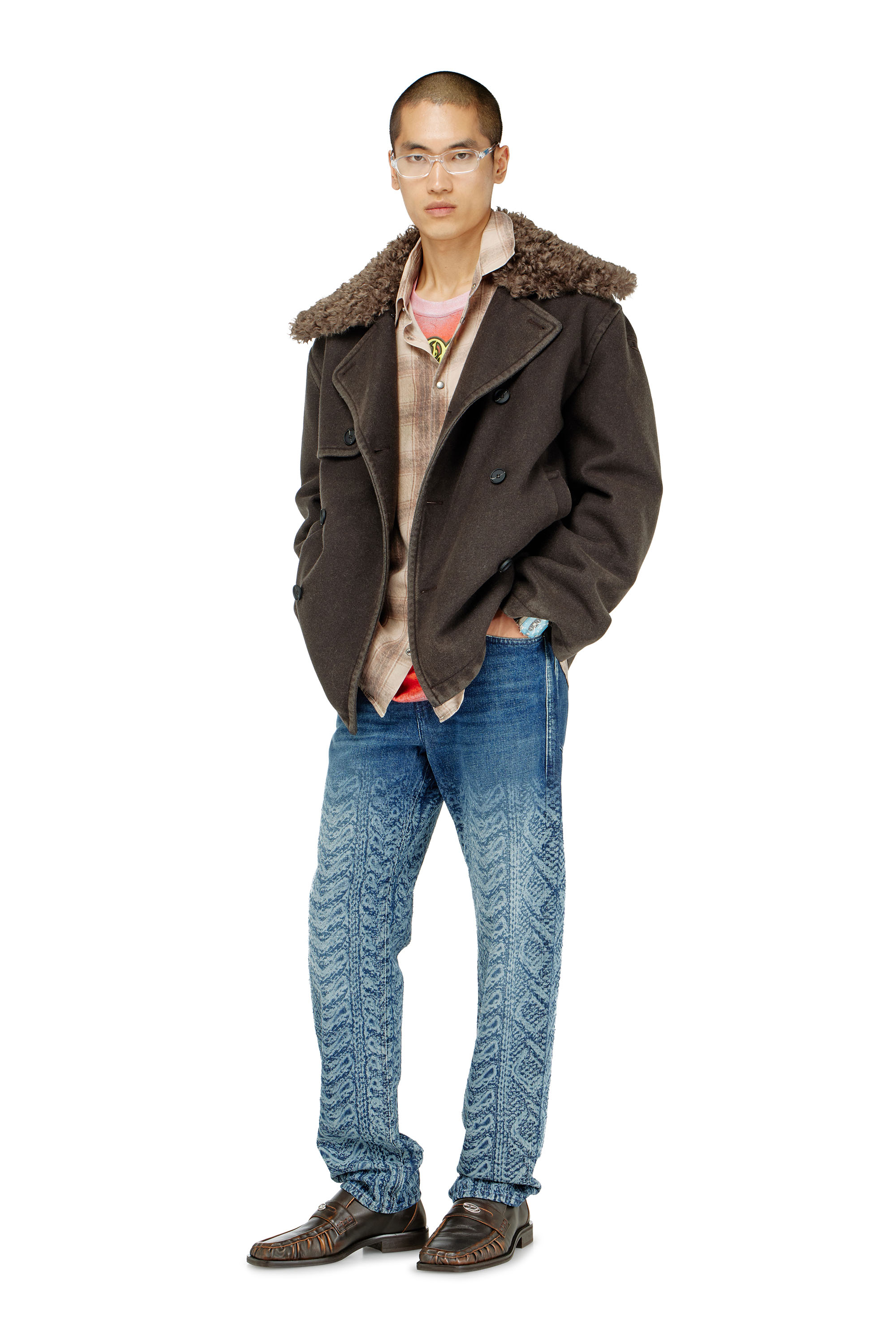 Diesel - Man's Regular Jeans 2024 D-Macs 007EV, Dark Blue - 1